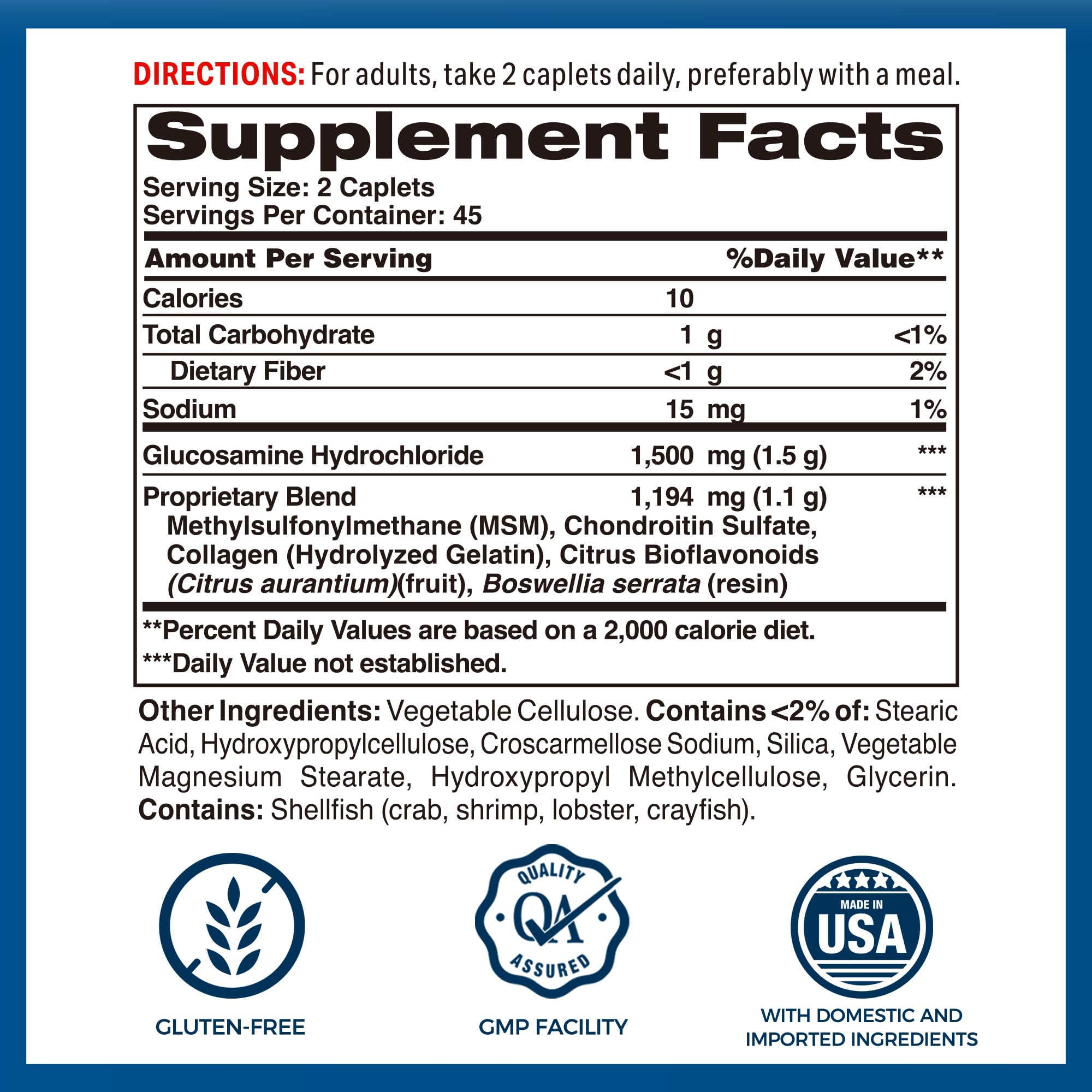 Vitamin World Triple Strength Joint Mover, Glucosamine Chondroitin with MSM — Amazon image 2