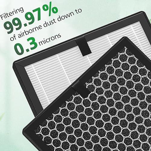 Miniatura 4 de Filtro Air Max de 8 litros compatible con Okaysou Airmax 8L purificador de aire fuerte eficiencia 3 en 1 sistema de filtración 2 H13 True HEPA con