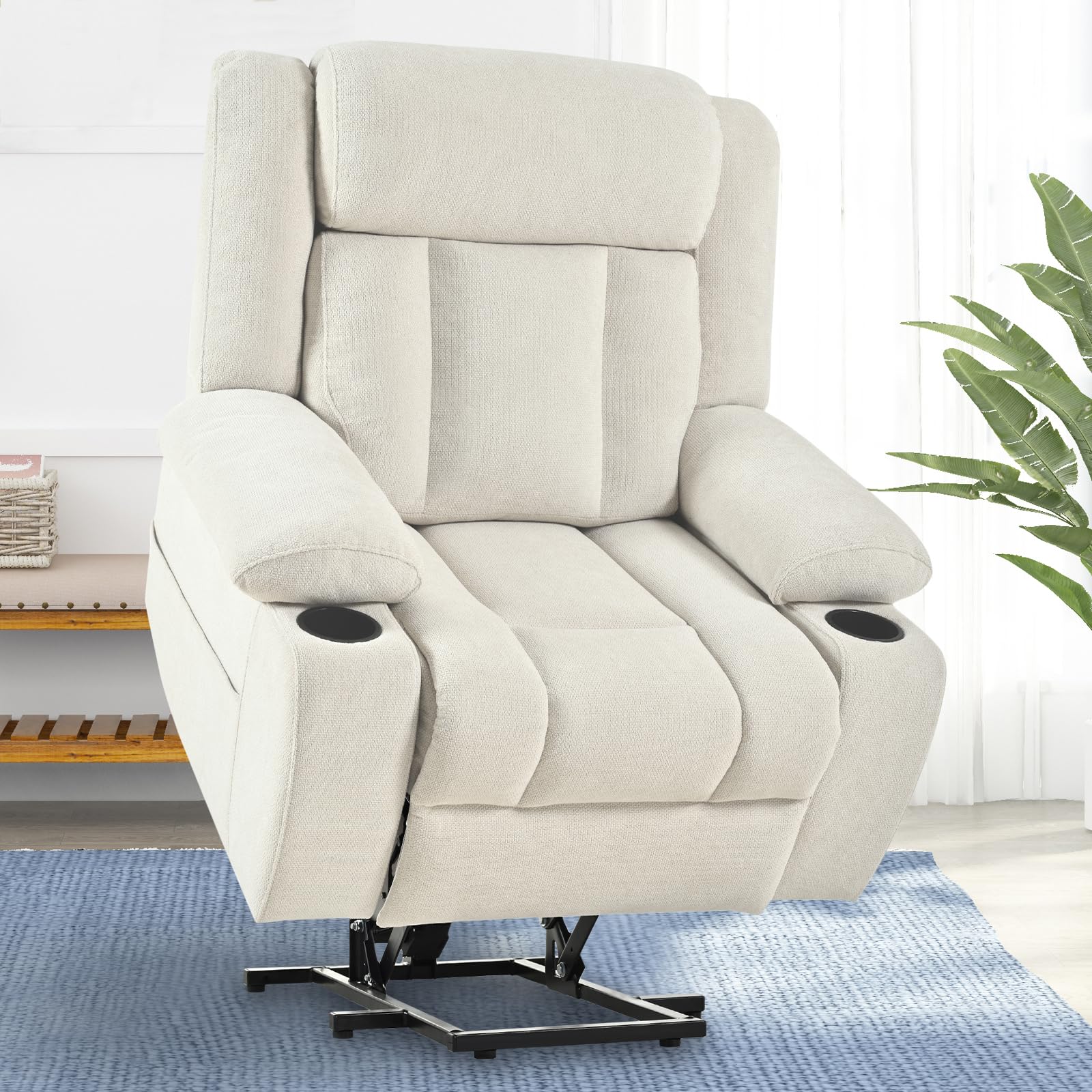 Large Power Lift Recliner Chair For Elderly With Extended Footrest