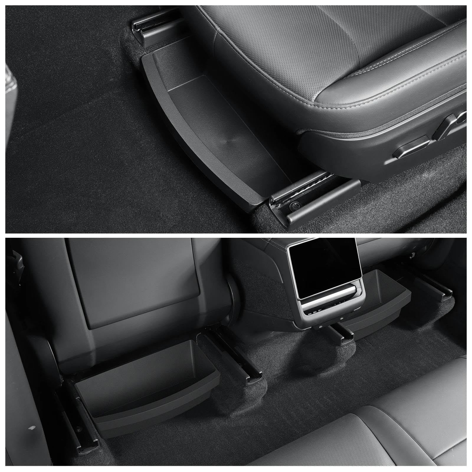 pudełko do przechowywania Dla Tesla Model Y Launch 2025 2026 Juniper Pod Siedzeniem Pudełko Przechowywania TPE Organizer Case Szuflada Akcesoria HIMIUSIKTC(25MY-1PC)