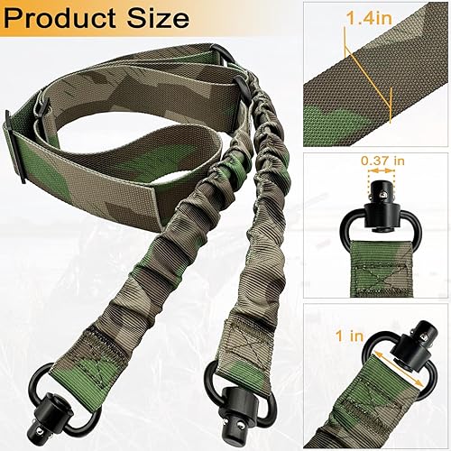 Miniatura 4 de DDOUT Correa de 2 puntos con giros QD, correas de 1.5 pulgadas de dos puntos QD Sling con hebilla de hardware