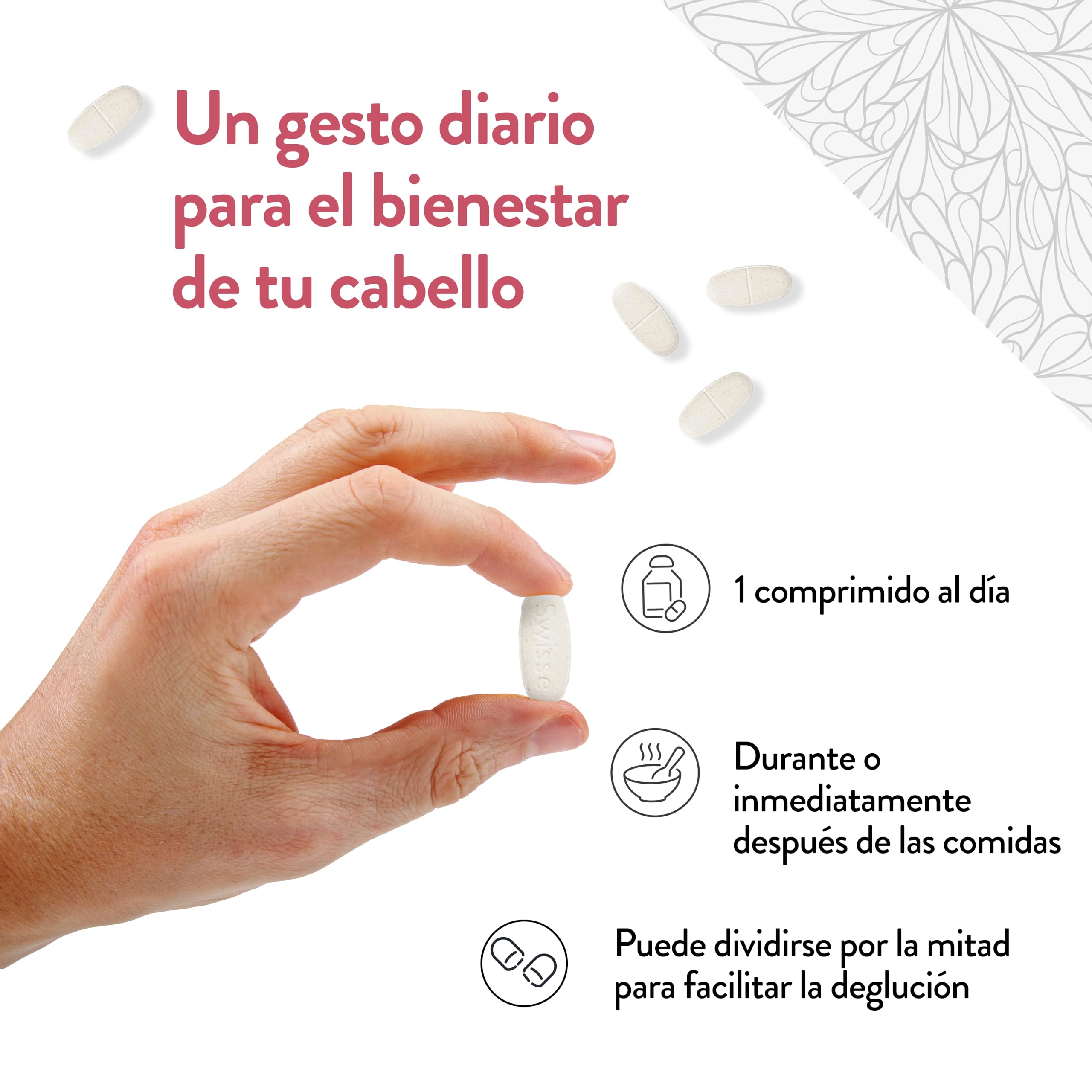 SWISSE Fuerza del Cabello Hombres - Suplemento con Biotina para el Cabello Hombre con Zinc y Vitamina E 30 Comprimidos, Complemento con Vitaminas para el Cabello Fuerte Acción Nutritiva