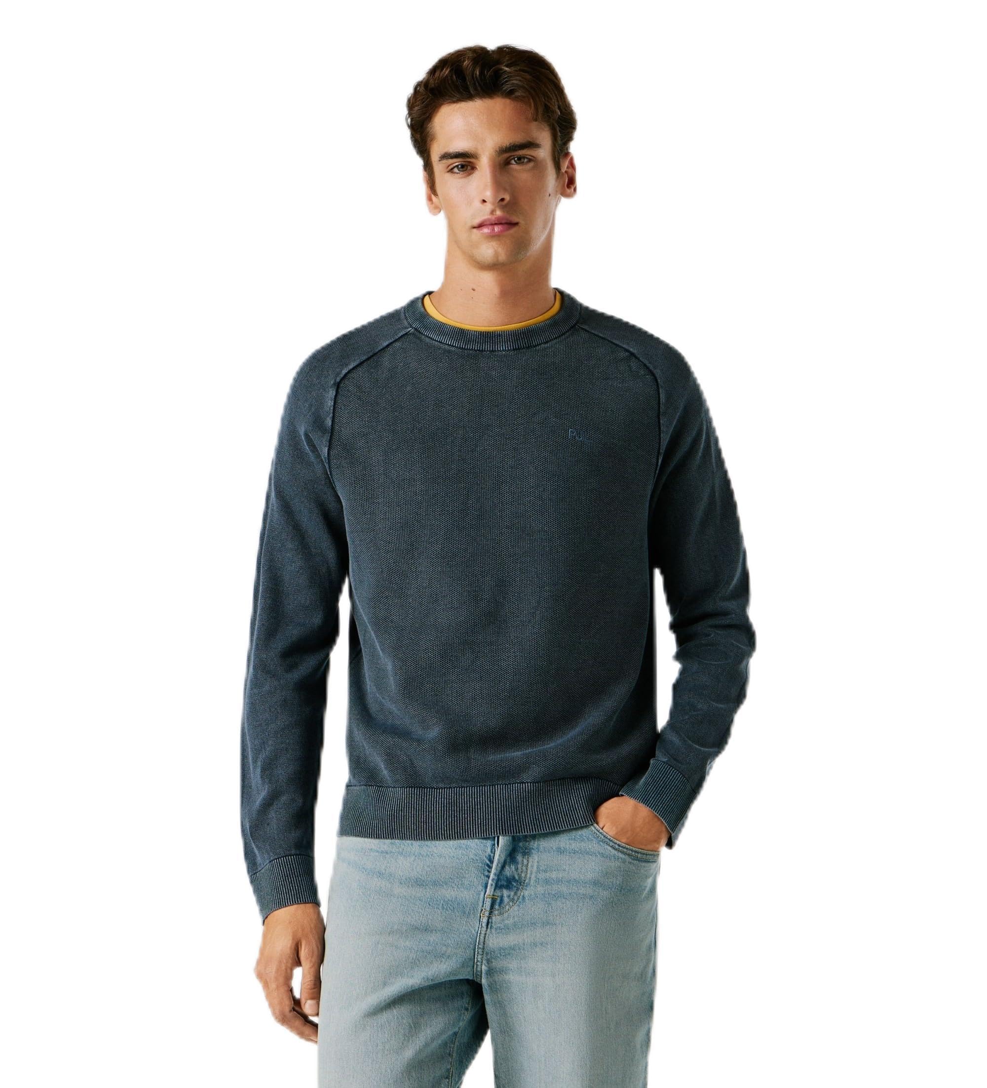 Pepe Jeans Men's Fleet Knitwear, Blue (Dulwich Blue), M
