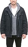 Levi's Men's Washed Cotton Hooded Military Jacket, Deep Navy, 4X-Large Tall