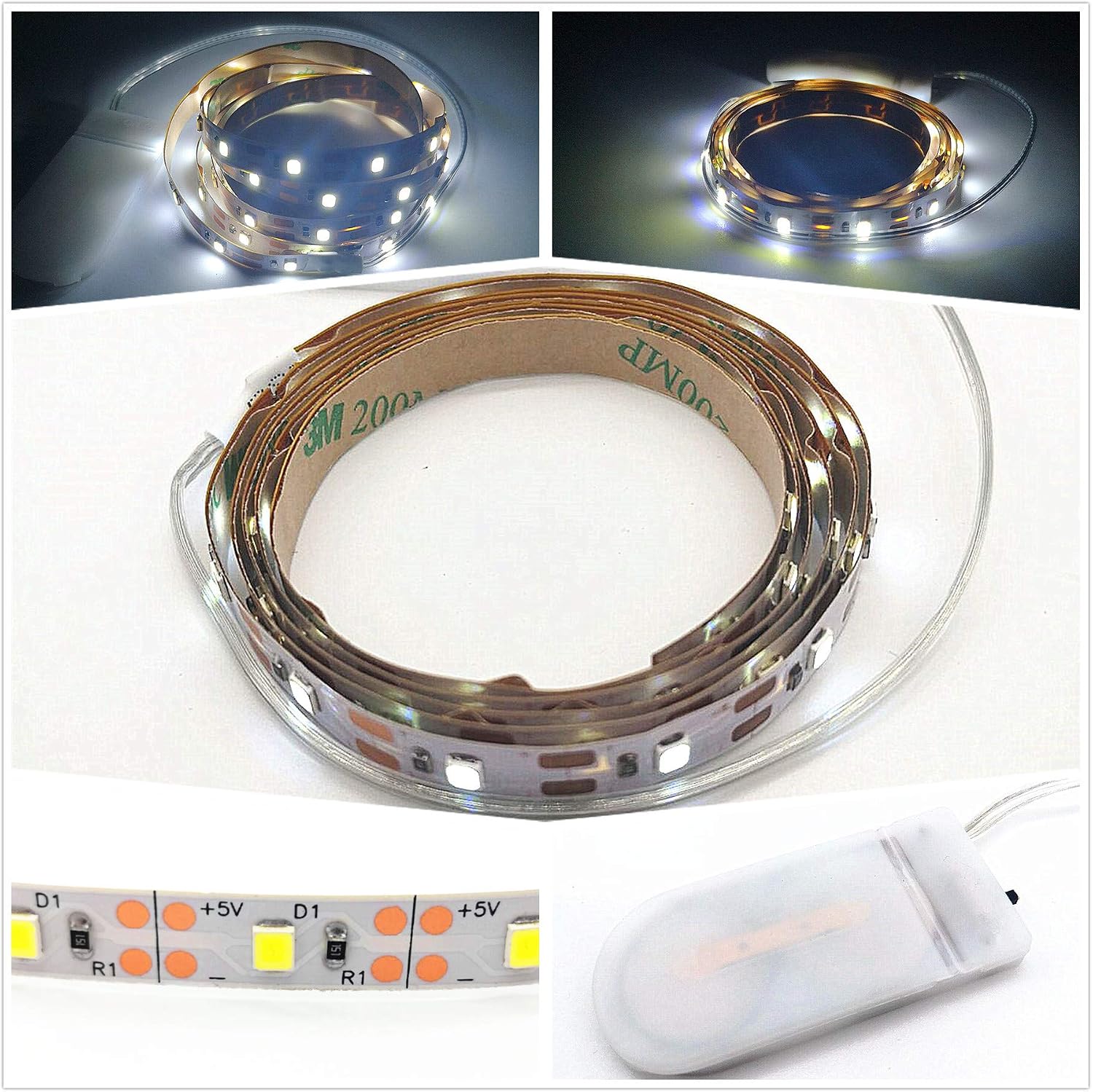 COOBATG LED String Light Battery Powered,1.64ft Led Fairy Lights Battery Operated;Decor Rope Lights for DIY Wedding Party Christmas Holiday, Wedding,Home,Party Decoration