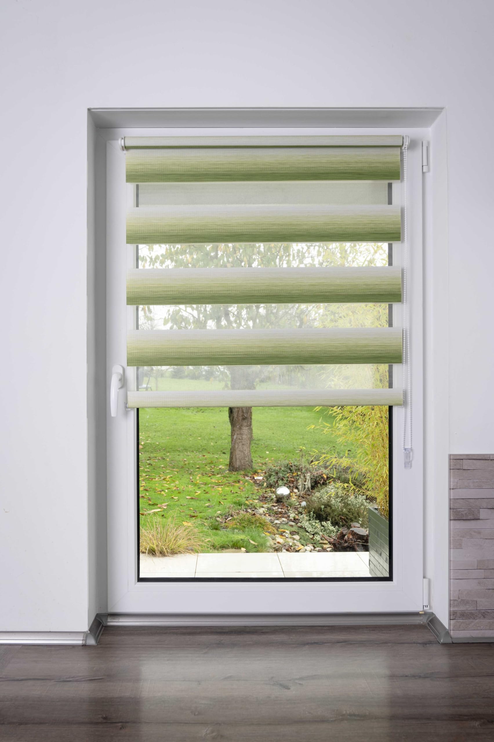 Khome K-Home® Klemmfix Doppelrollo Madrid ohne Bohren Farbverlauf Grün B40 x H150 cm – Bild 6