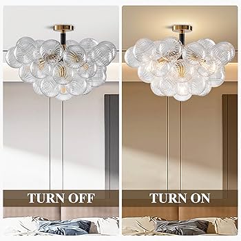 Amazon.com: Luxury Bubble Chandelier Light Semi Flush Mount