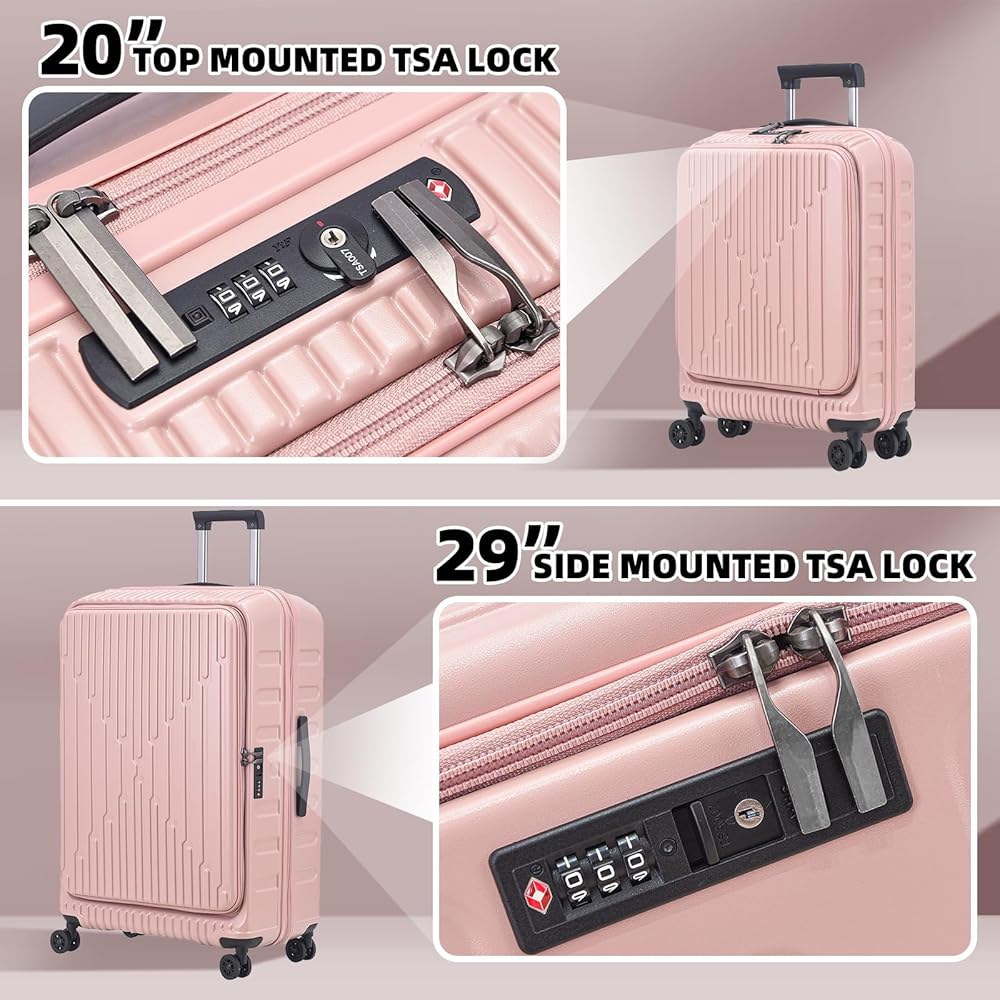 Amazon.com: Kaleenie 2 Pieces 20/29 Luggage Sets, 20 Inch
