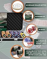 Vista 13 de Bullets Playing Cards Poker Sets with Case - Versatile Denominations for Poker, Blackjack, & Casino Games - Durable & Complete Set - Poker Case with