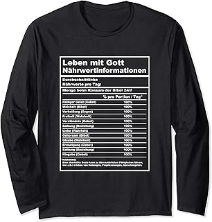 Leben mit Gott I lustige christliche Sprüche & Jesus Humor Langarmshirt