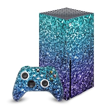 Head Case Designs Officially Licensed PLdesign Aqua Blue Art Mix Matte Vinyl Sticker Gaming Skin Case Cover Compatible with Xbox Series X Console and Controller Bundle