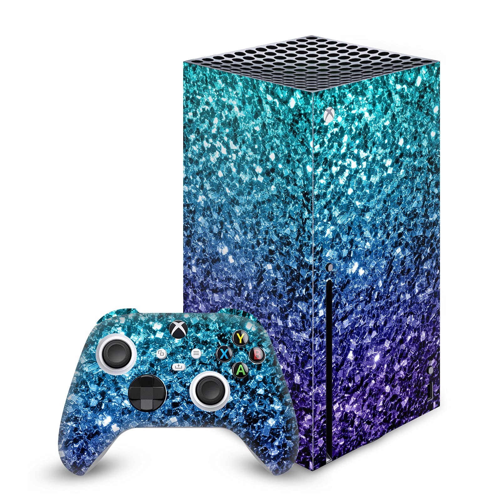 Autocollant de jeu Xbox Series X peau vinyle bleu aqua pour console - 7