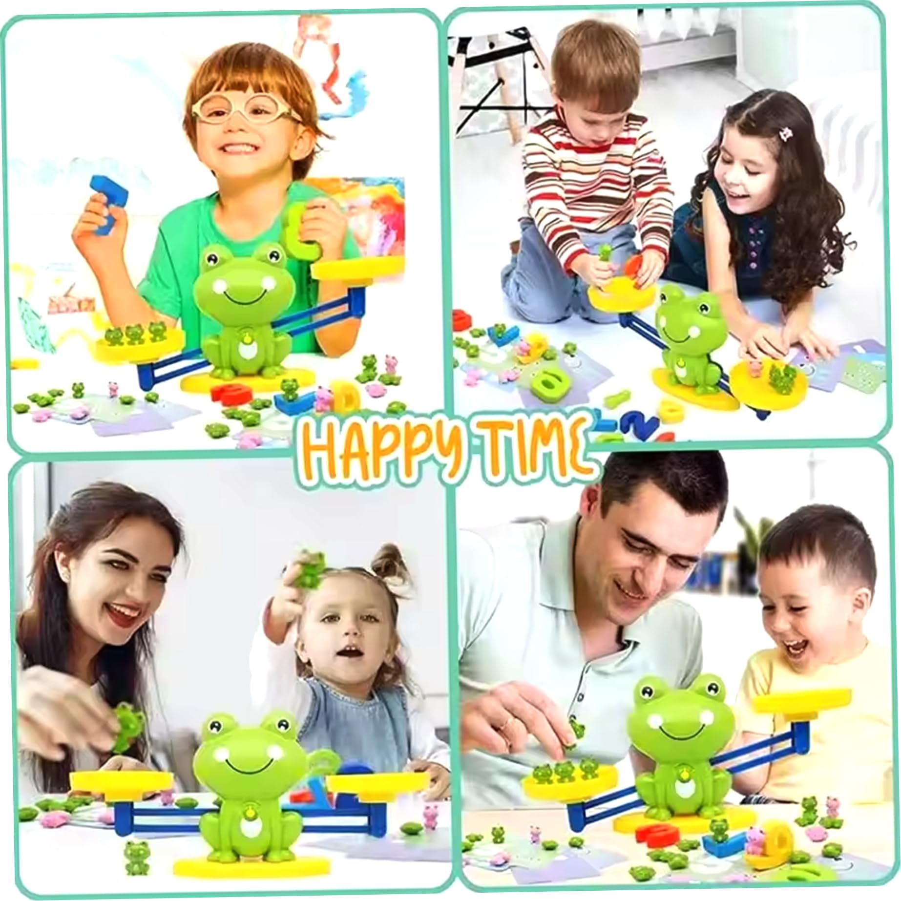 Jeu d'équilibre grenouille, balance en plastique, jouets éducatifs de comptage pour enfants 3 ans et plus