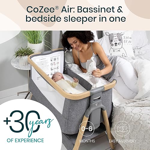 Miniatura 2 de Tutti Bambini CoZee - Moisés Air para bebé y cama de noche, moisés mecedora para bebé, plegable rápido con bolsa de viaje, colchón de flujo de aire