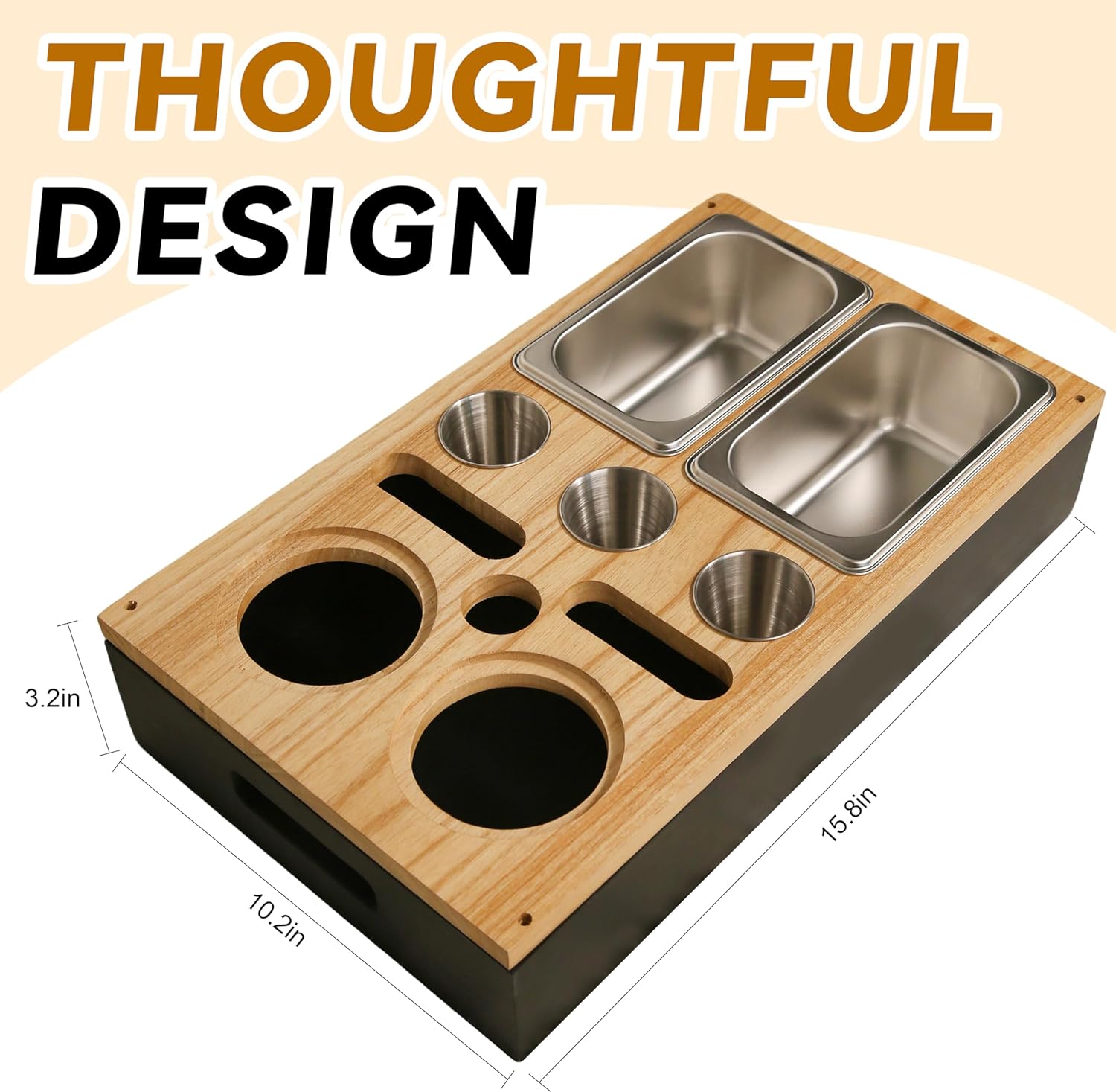 Couch Butler Snack Tray - Double Movie Companion Sofa Tray for Snacks, Couch Bar Snack Box with Multi-Use Design (Couchbar-A)