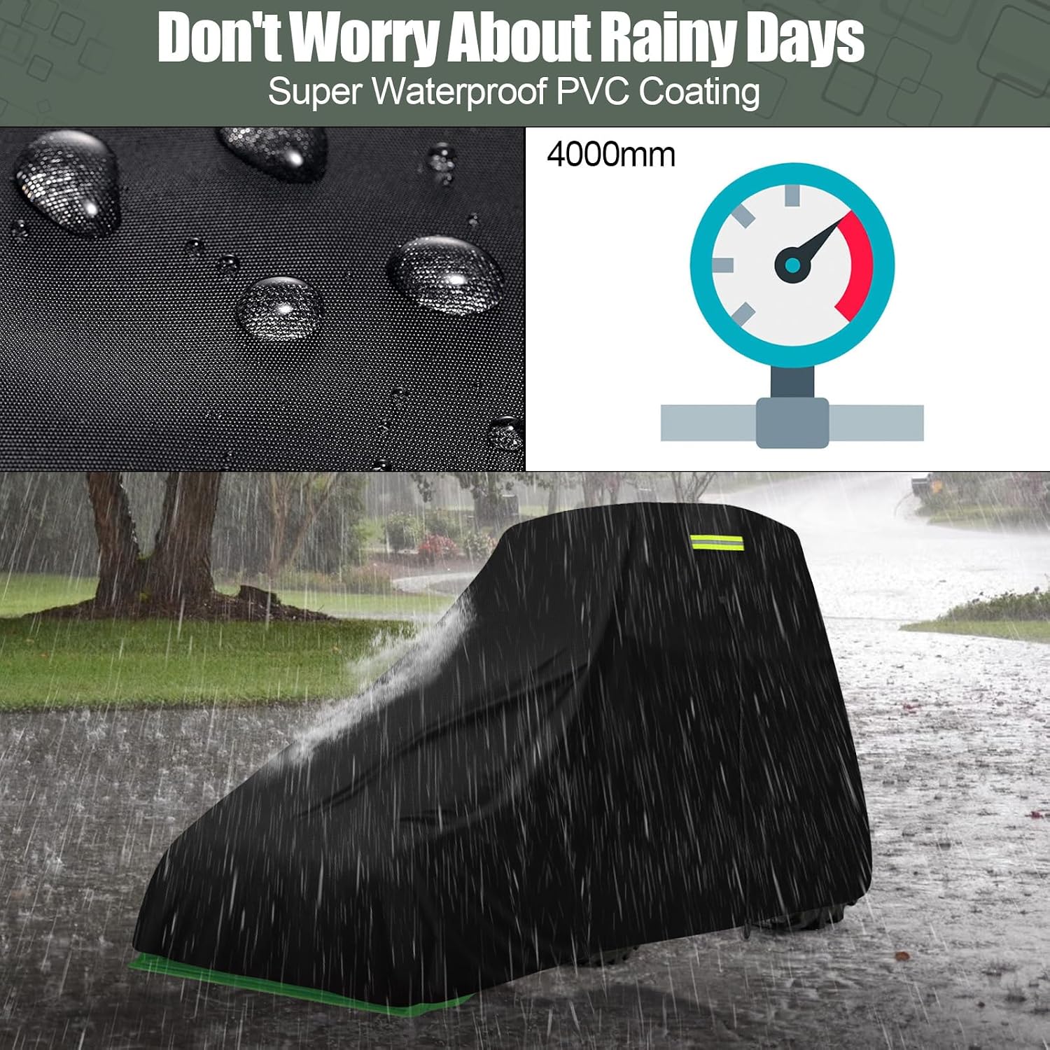 Waterproof Tractors Cover Fit Campact Tractor with Cabin and Front Loader image 4