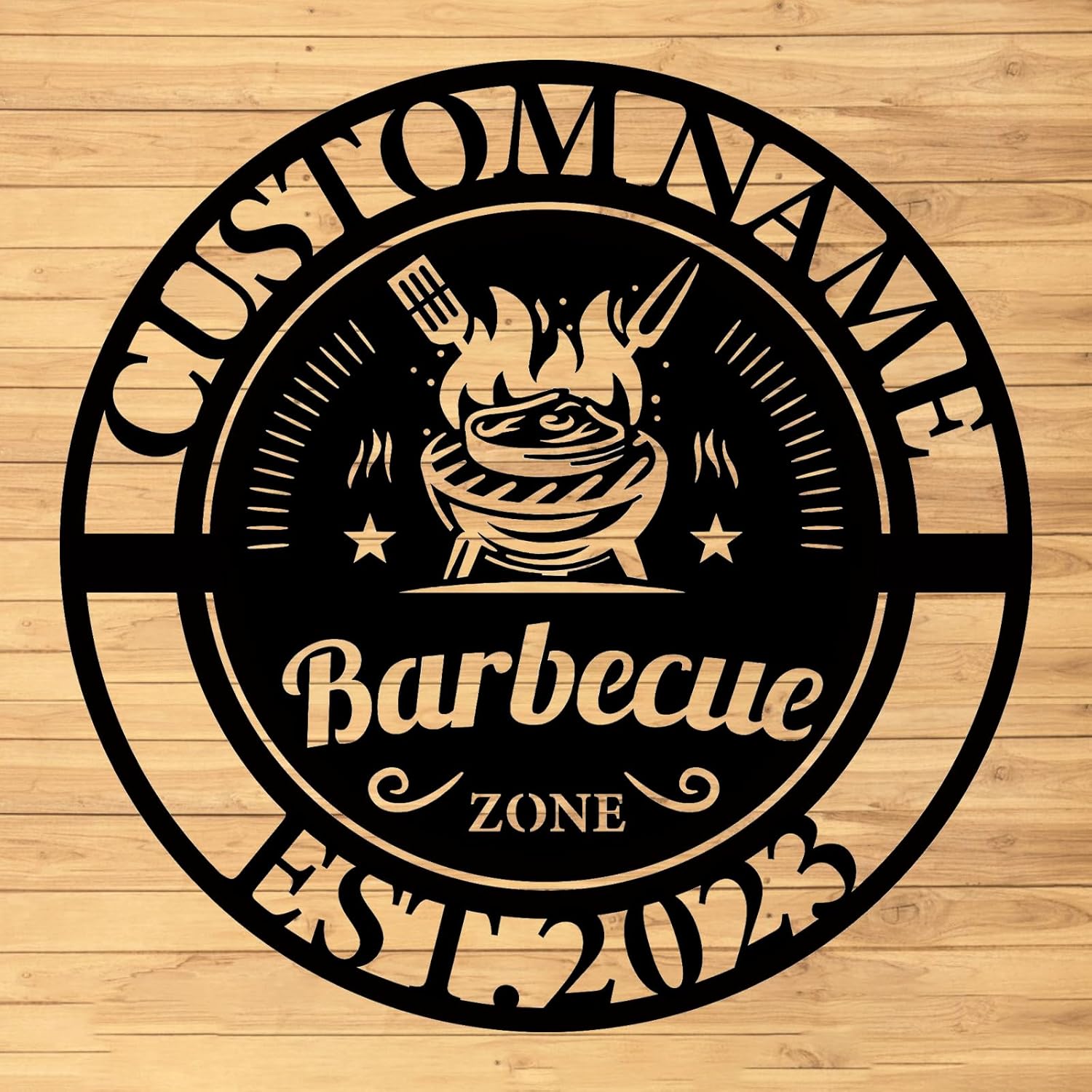 Custom BBQ Metal Wall Signs - Personalized BBQ Metal Wall Art - BBQ Metal Wall Decor - Personalized Grill Sign - Smoker And Grilling Gift - Housewarming Gifts