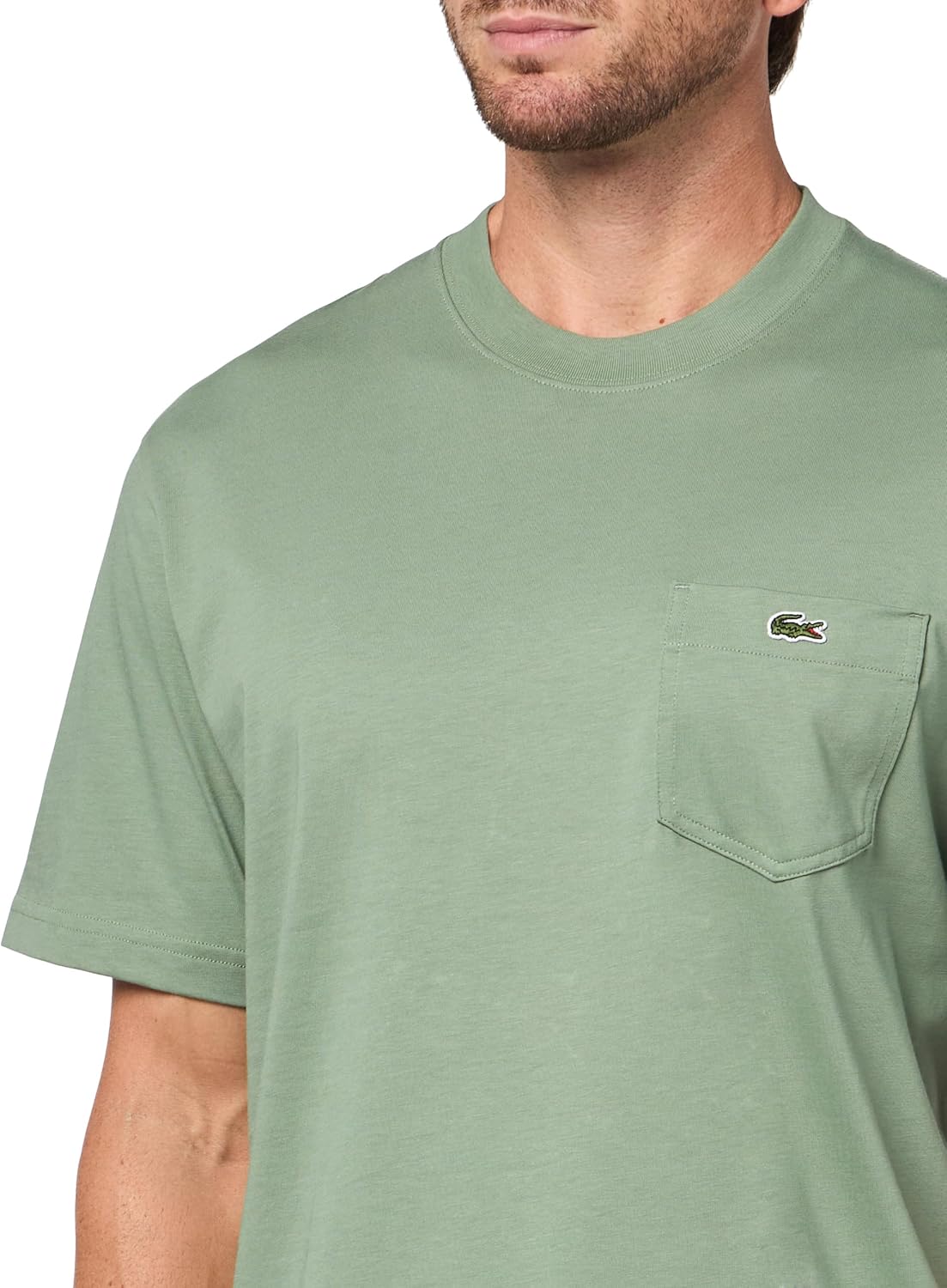 Lacoste Mens Cotton T-Shirt with Breast Pocket - Image 4