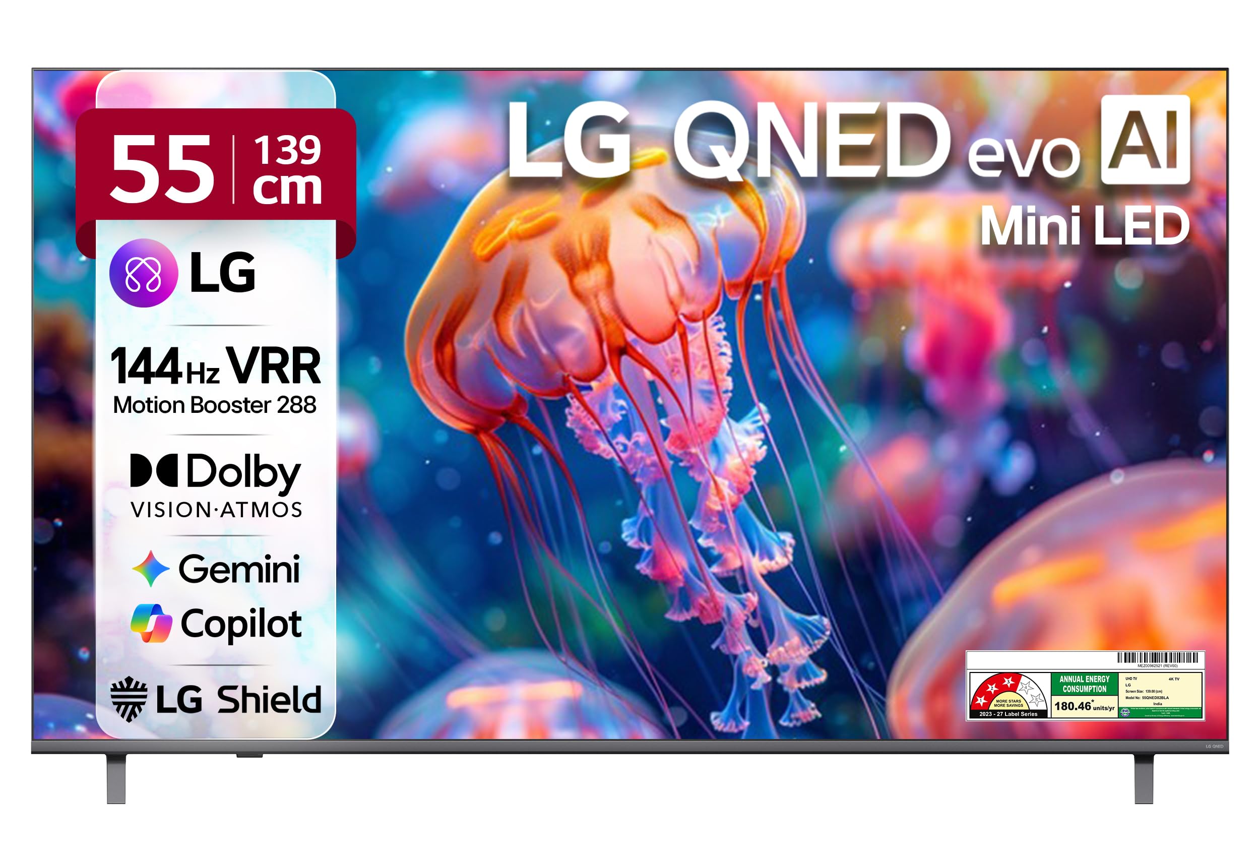 LG 139 cms (55 inches) Mini LED 4K Ultra HD (3840 x 2160) Smart webOS QNED evo Mini LED TV 55QNED82BLA 2026
