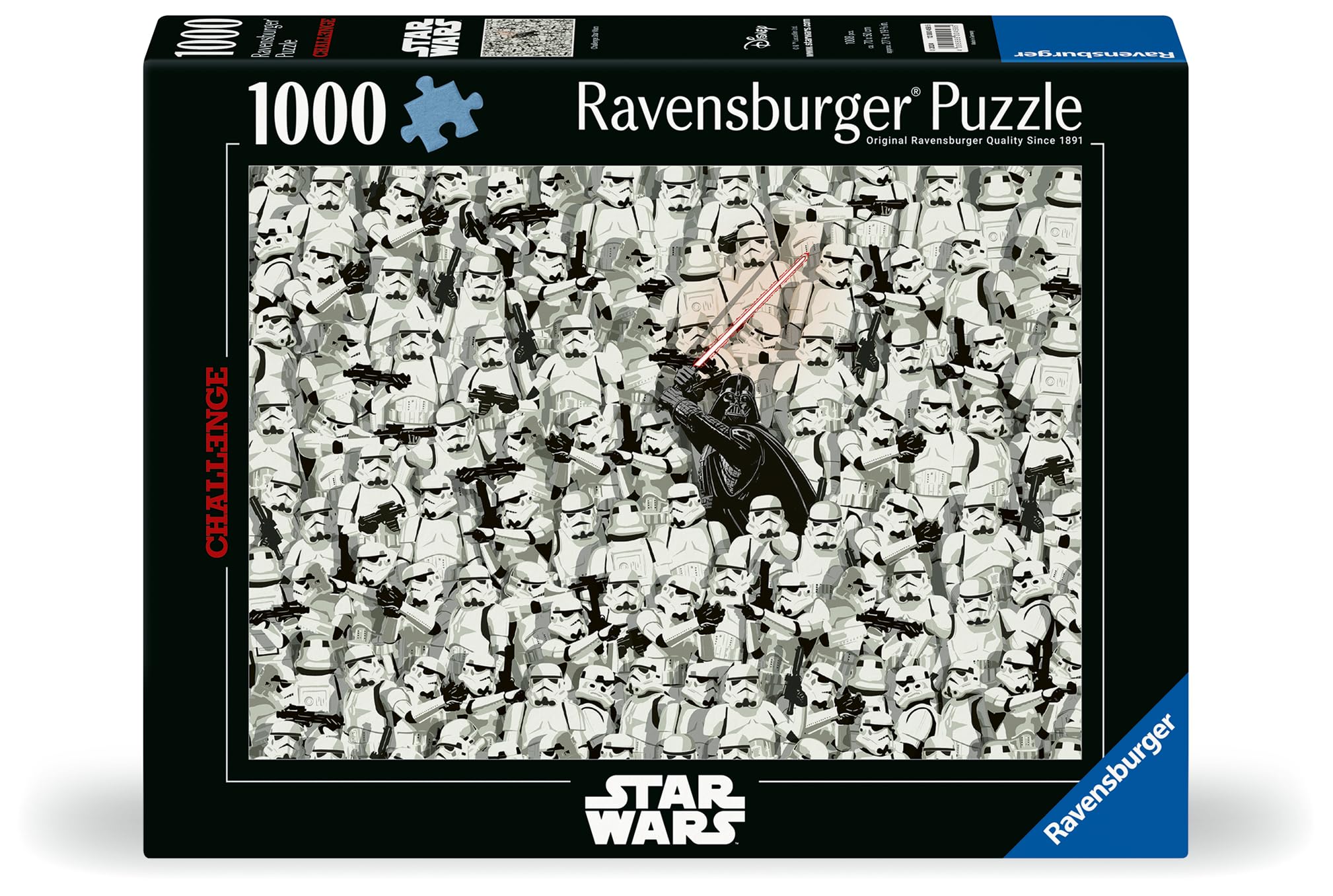 Ravensburger - Puzzle 1000 Pezzi Star Wars Challenge | Puzzle Star Wars Adulti E Bambini Con Una Misura Di 70x50 Cm | Regalo Per Adulti E Bambini Da 14 Anni E Più | Puzzles Ravensburger