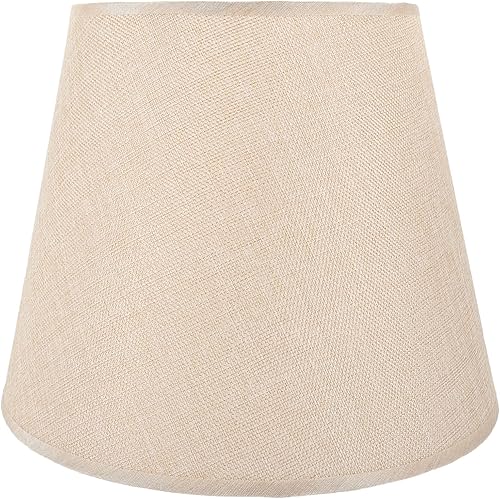 OSALADI Pantalla de lámpara pequeña con clip de tela de barril con clip para lámpara de mesa, lámpara de pie de pared, pantalla de repuesto beige