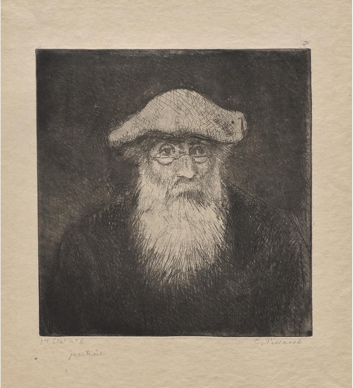 ArtDirect Self-Portrait (c. 1890-91) Unframed Art Print Giclee Poster by Camille Pissarro - Ready for Framing with Customization Sizes 8x9, 11x12, 16x18, 24x26, 36x40 and 48x53 inches