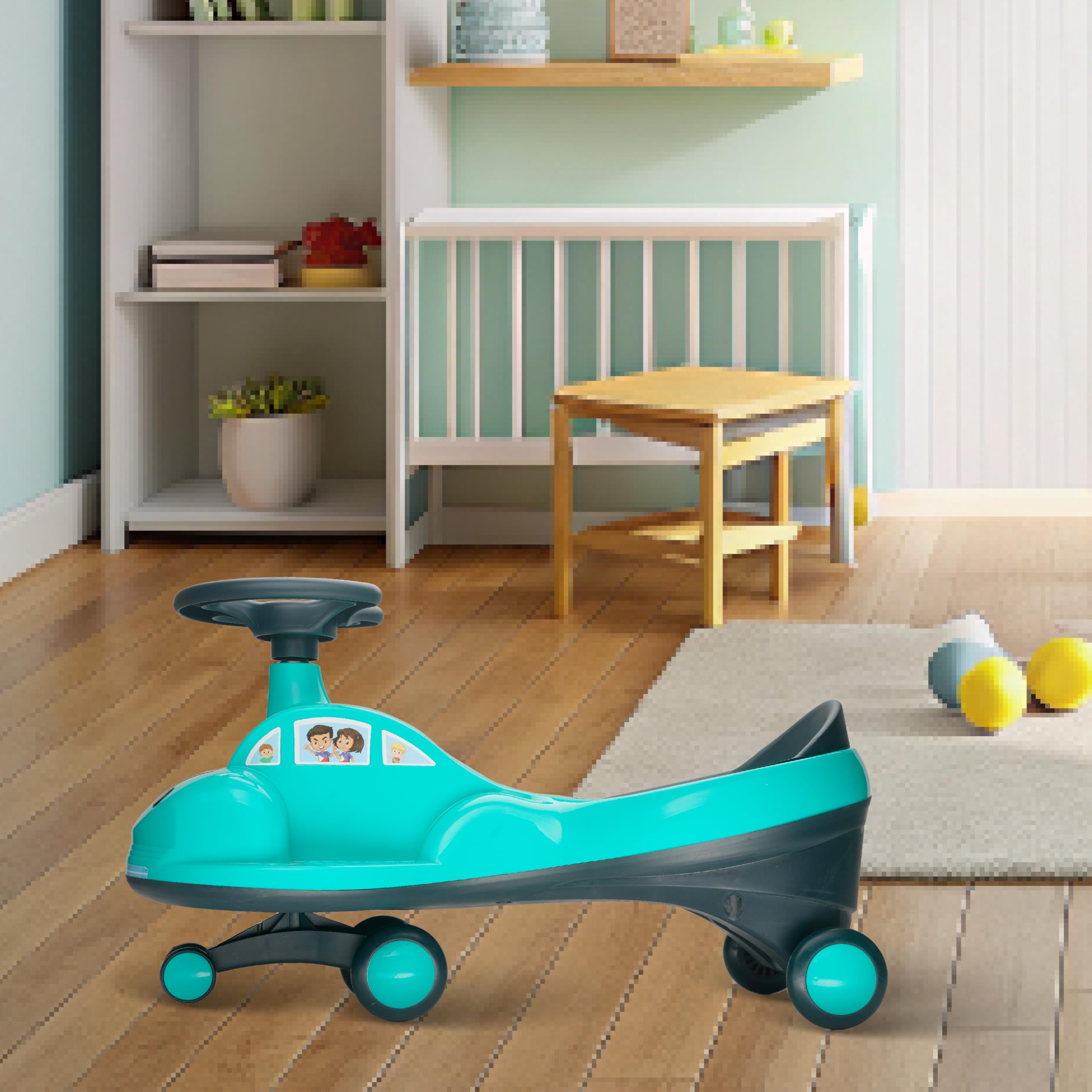 ToyMagic Rideon Swing Car - Non Electric|Safe, Sturdy & Fun Ride-on Toy for Kids| Perfect for Indoor & Outdoor Adventures | Promotes Active Play|Weight Capacity Upto 75kg,Multicolor 1