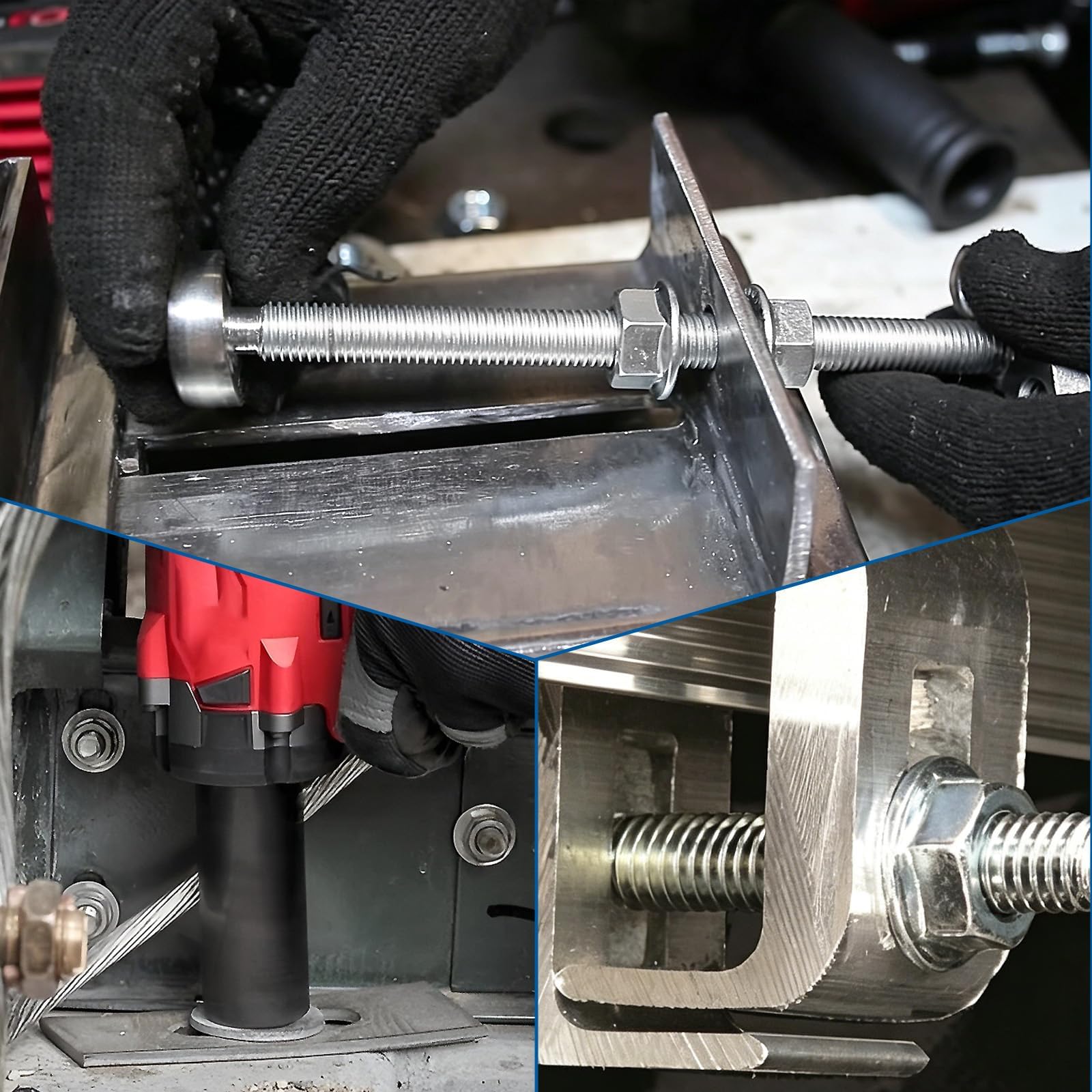 12 Pièces Tige Filetée M8 inox ,Tiges Filetées M8 x 200 mm avec Filetage Métrique Complet ,avec 24 Ecrou M8 pour Bricolage Industrie Construction