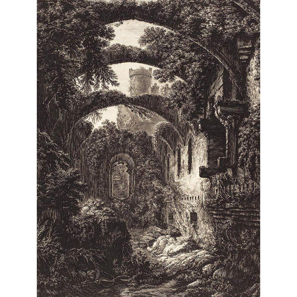 Wee Blue Coo George Cuitt Younger British Great Hall Conway Castle Art Print Poster Wall Decor 12X16 Inch
