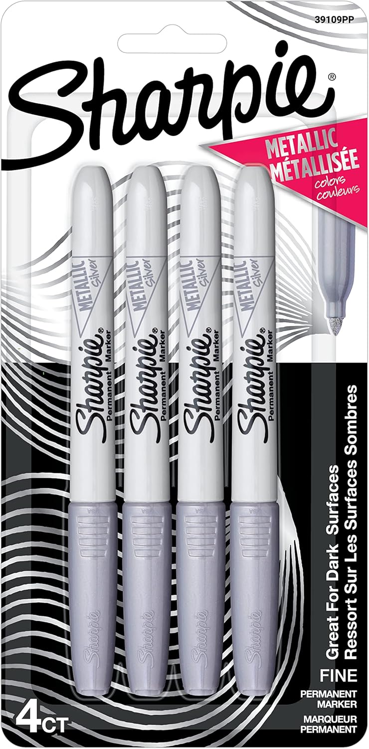 Sharpie 39109PP Metallic Permanent Markers, Fine Point
