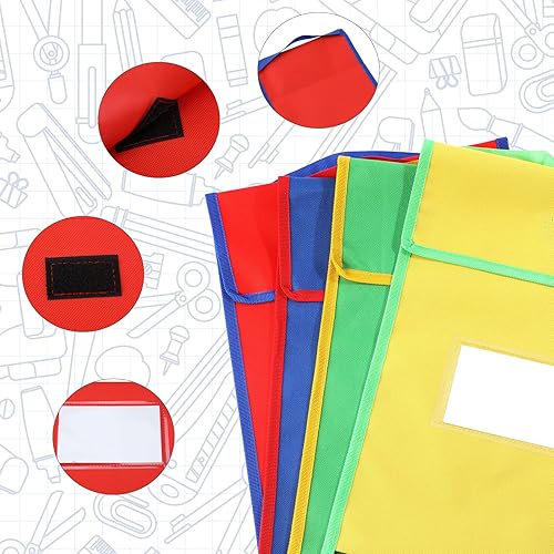 Miniatura 3 de Buryeah 32 bolsas grandes para libros de aula, bolsas a granel para estudiantes, niños, escuela, bolsas de lectura de nailon de 12 x 15 pulgadas con