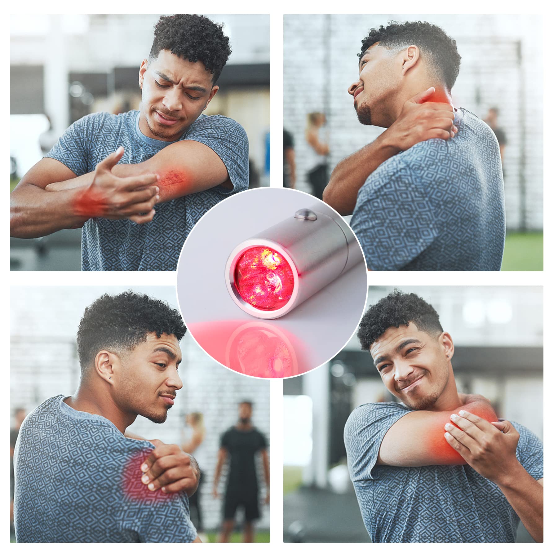 Rotlicht Dispositivo terapia luz roja para aliviar dolores musculares y articulares agudos, terapia luz roja para rostro cuerpo, dispositivo de luz con longitudes de onda 730 nm 730 nm 850 nm