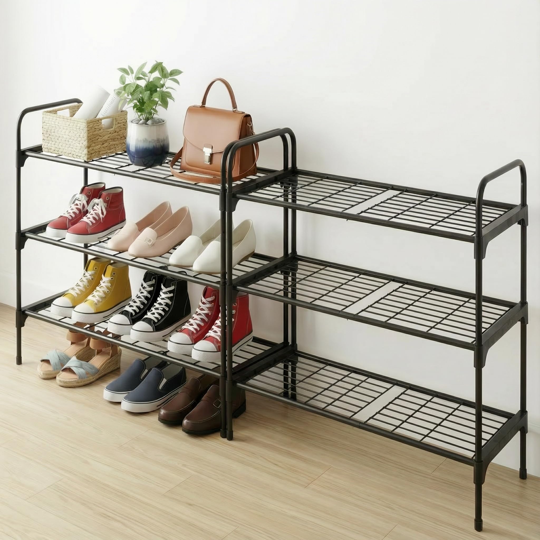 Amazon.com: Tujurich 3-Tier Shoe Rack Organlzer, Rustproof lron