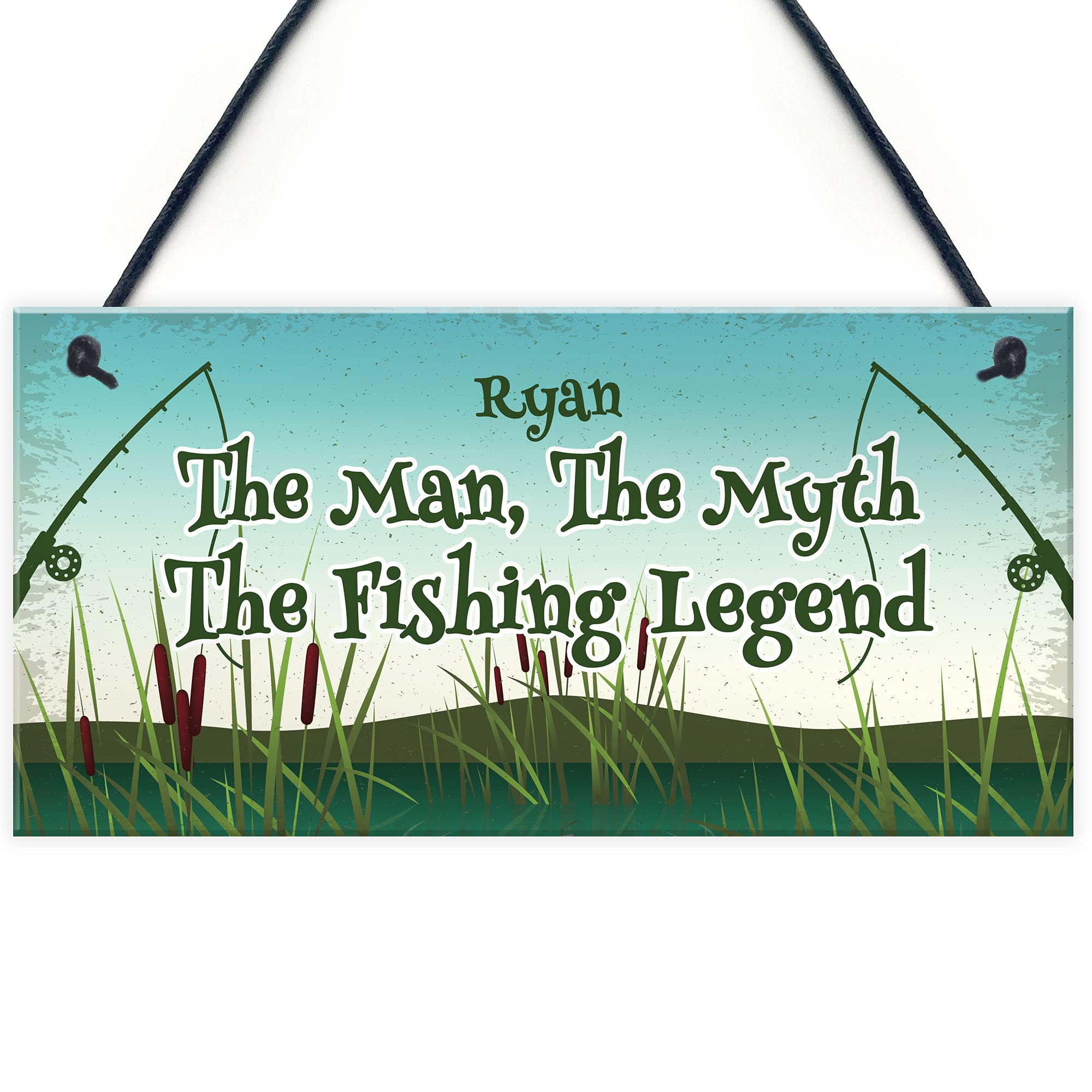 Funny Fishing Gift PERSONALISED Fishing Sign Man Cave Shed Sign Gift For Him