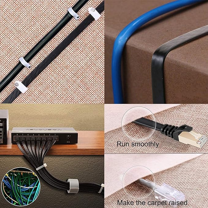Cable Ethernet Cat 8 150 FT 40Gbps 2000MHz RJ45 Blindado Plano Negro miniatura 9