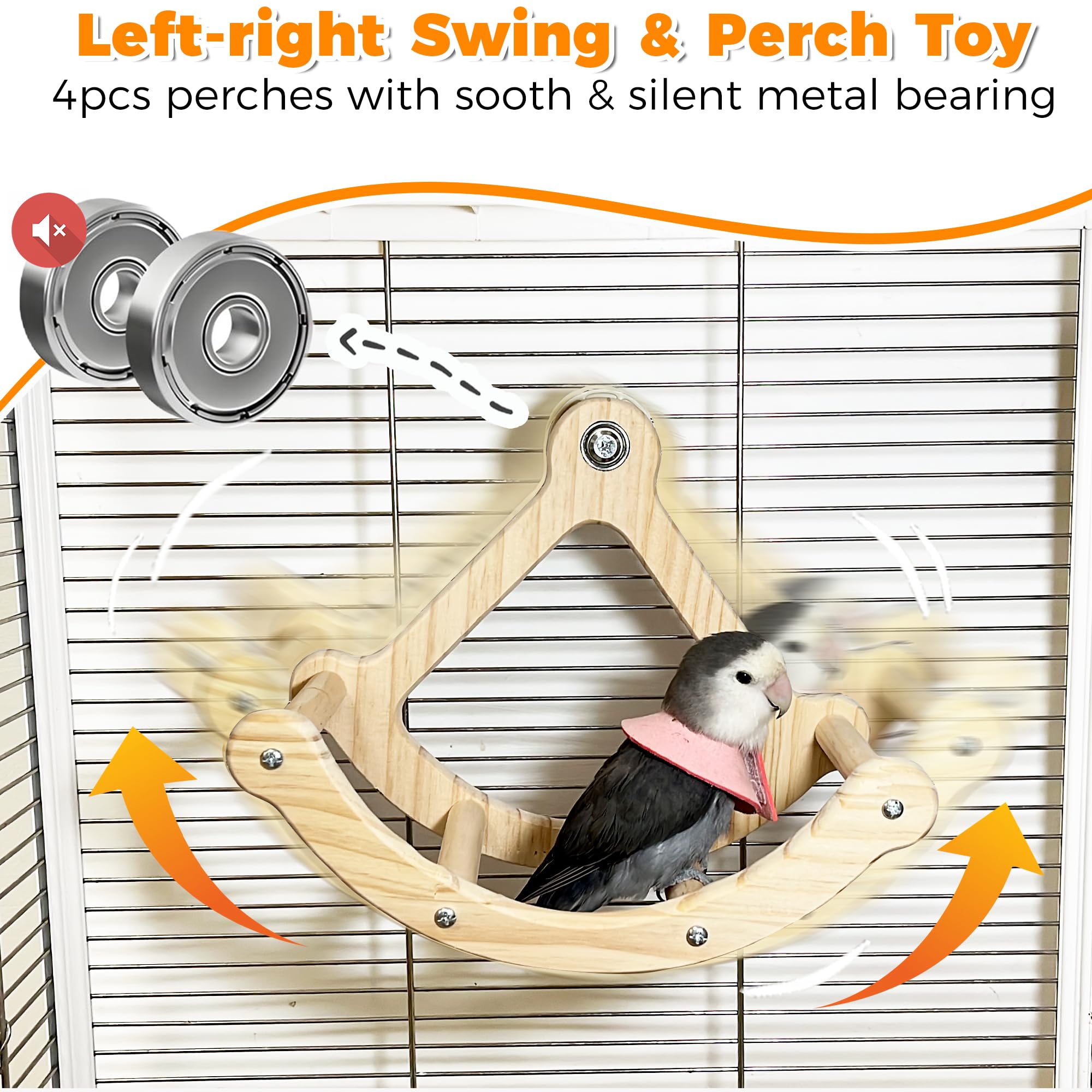 Snapklik.com : Rocking Bird Toys Perch For Window And Cage, Bird Perch ...