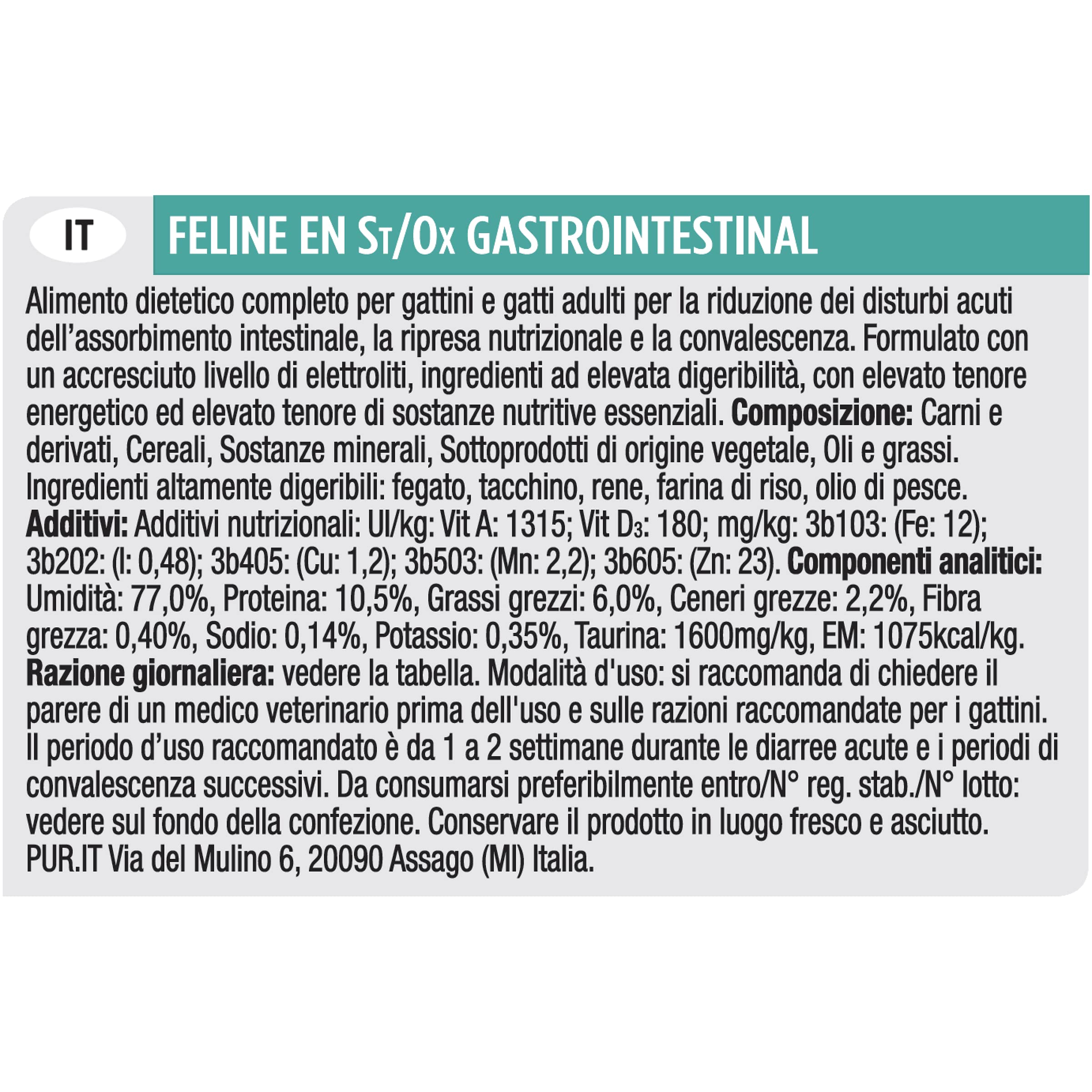 Purina Pro Plan Veterinary Diets CN Gastrointestinale Cibo Umido per Gatti, 24 Lattine da 195 gr | Confezione 24x195g | Digestione sensibile