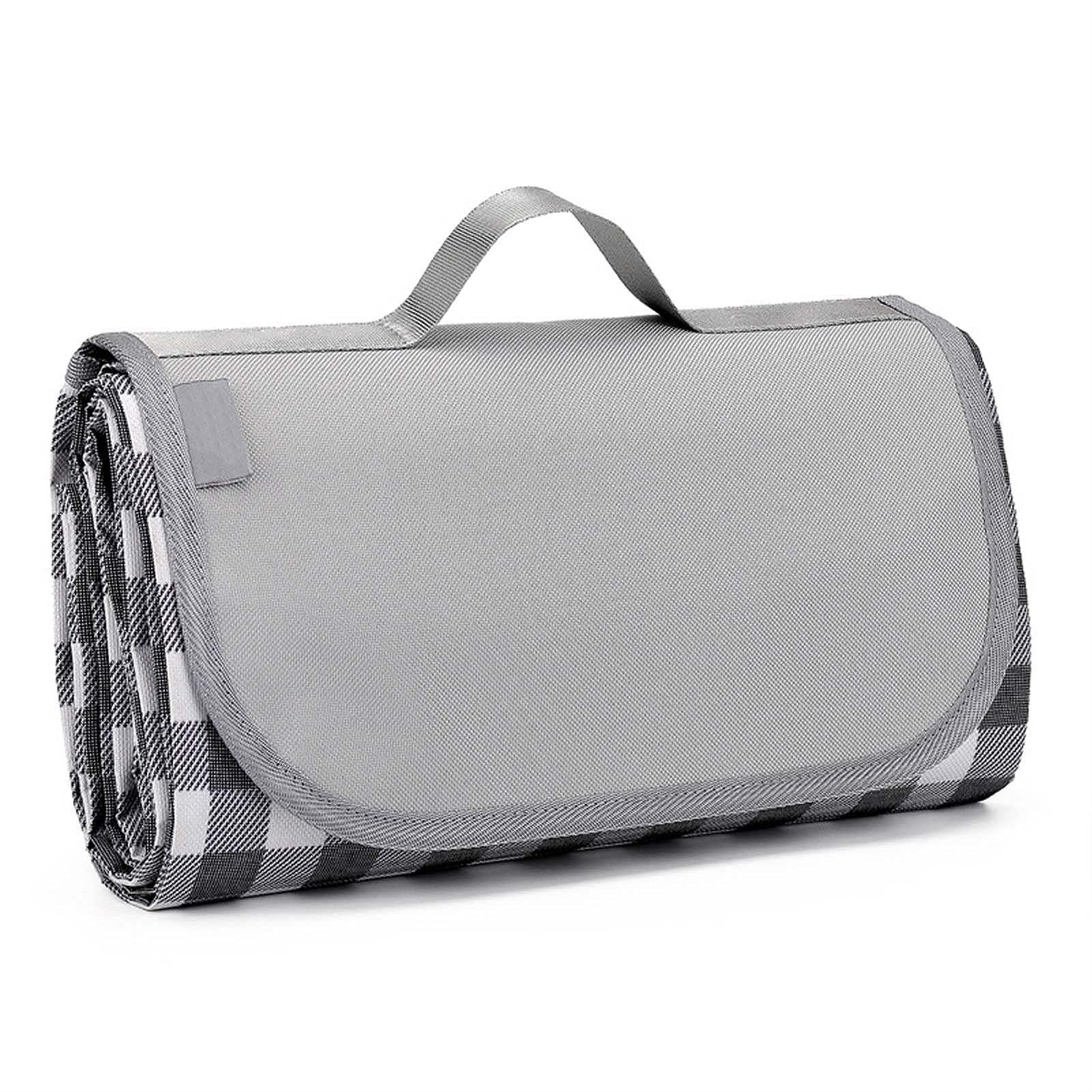 Tapis de Pique Nique, 200 x 200 cm Couverture Pique Niques Imperméable, Natte de Plage Nappe Picnic pour Extérieur Voyages Parc Jardin (Color : Grey Grid)
