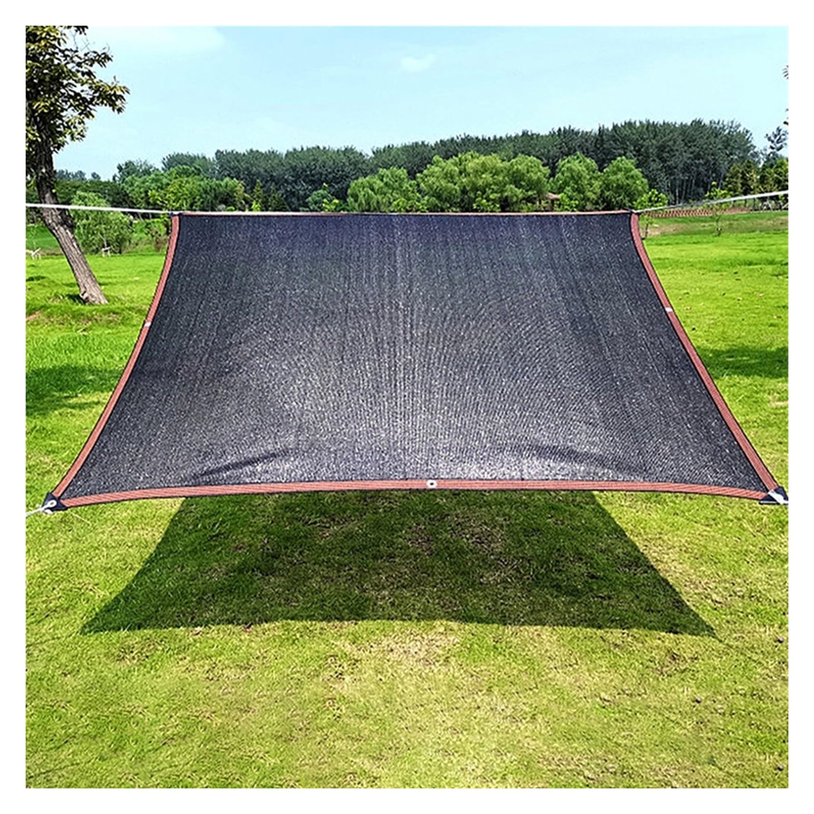 1pc markizy zewnętrzne żagiel przeciwsłoneczny ogrodowy baldachim na taras samochodowa markiza płócienna prostokąt basen siatka przeciwsłoneczna(Black,3mx3m)