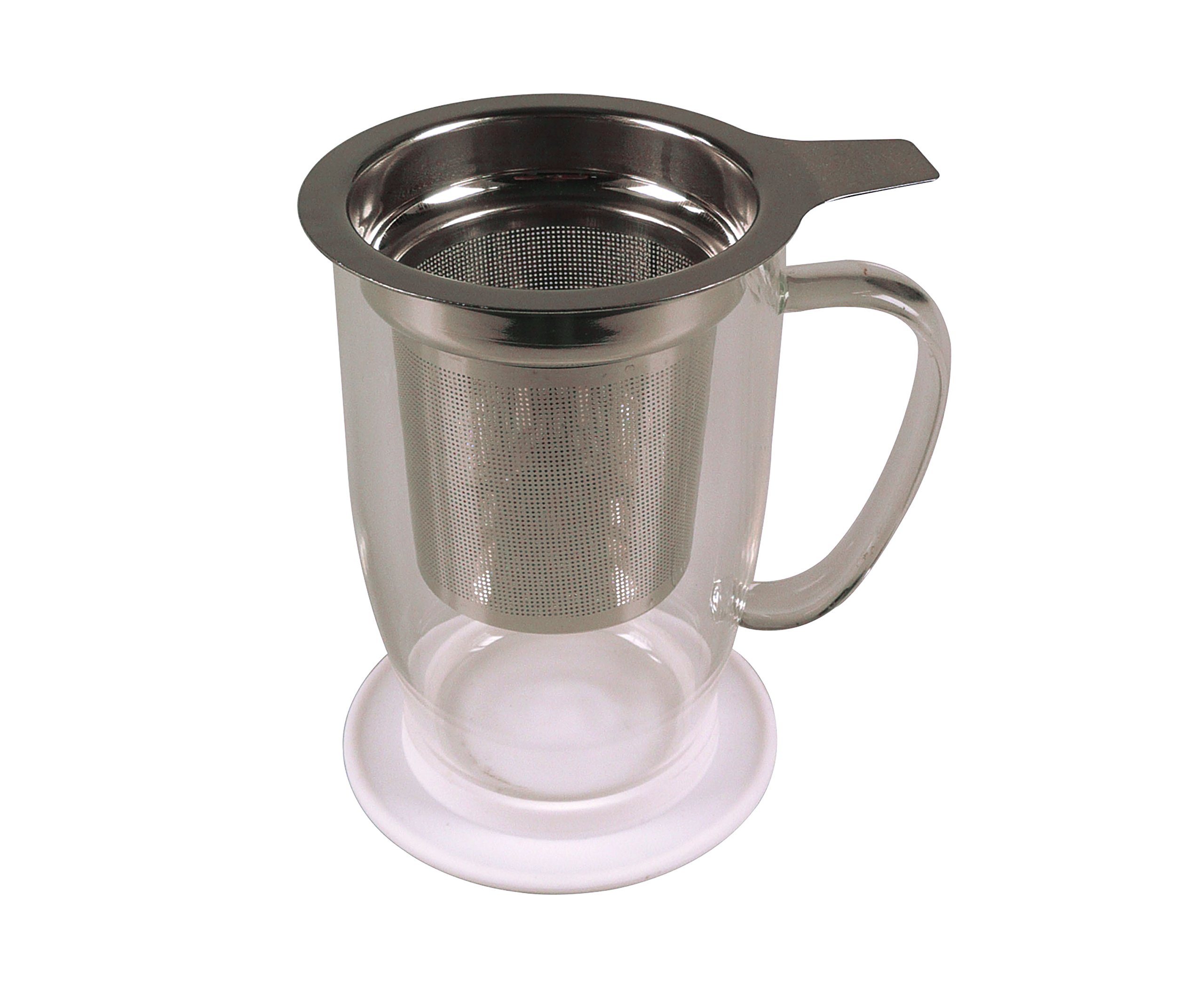 YOKO DESIGNTastea 1497 Mug Glass White 13 x 12 x 7.5 cm