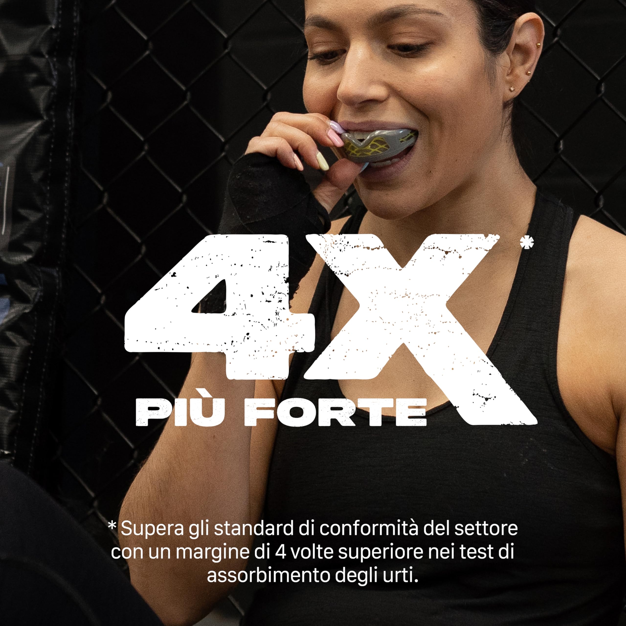 SAFEJAWZ Nitro Paradenti Sportivo Adulti e Bambini Contatto Completo per Tutti Gli Sport, tra Cui Rugby, MMA, Hockey, Judo Arti Marziali e Boxe (Grigio)