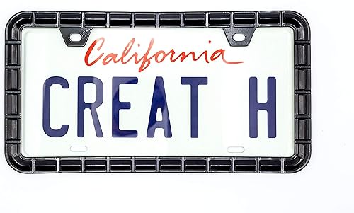 creathome 3D Brilliance - Marcos negros para matrícula, aleación de zinc puro (patrón de cadena)