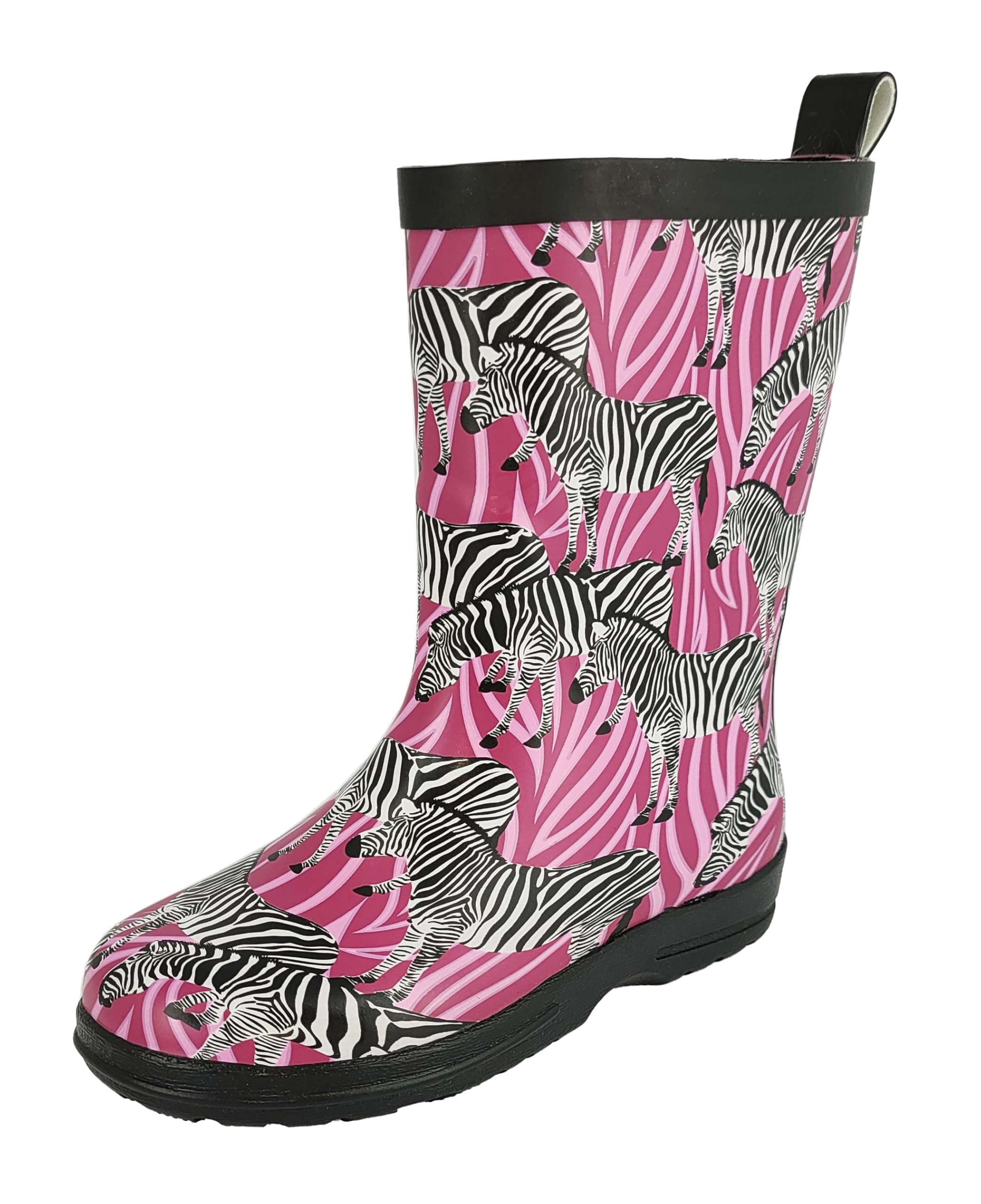 Beck Girls Zebra Wellington Boots, multicoloured, 4.5 UK Child