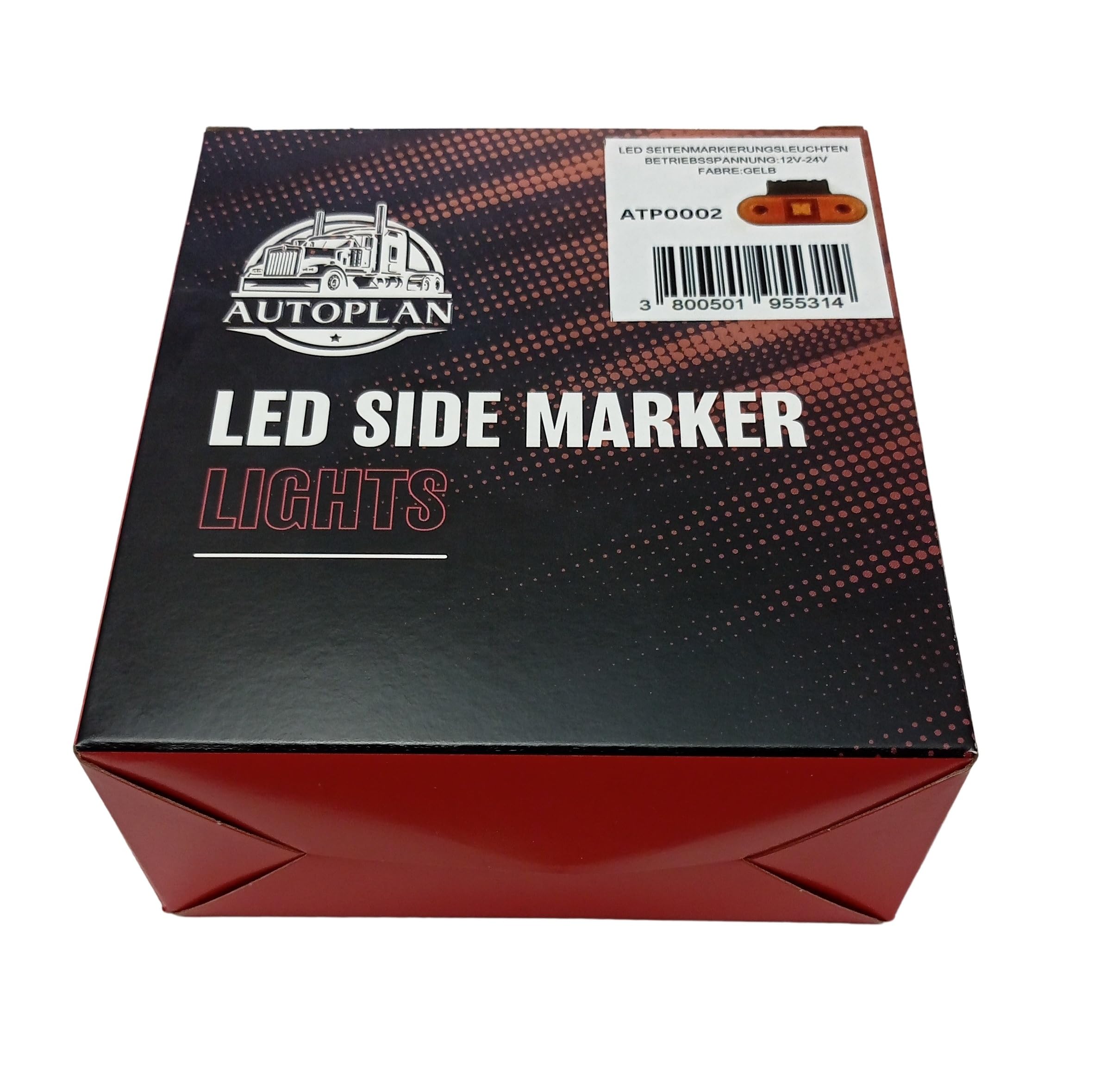4 x LED Luces Lampara Lateral Marcador Indecator Luz Senalizacion Posicion para Camiones Remolque Amarillo 12V 24V