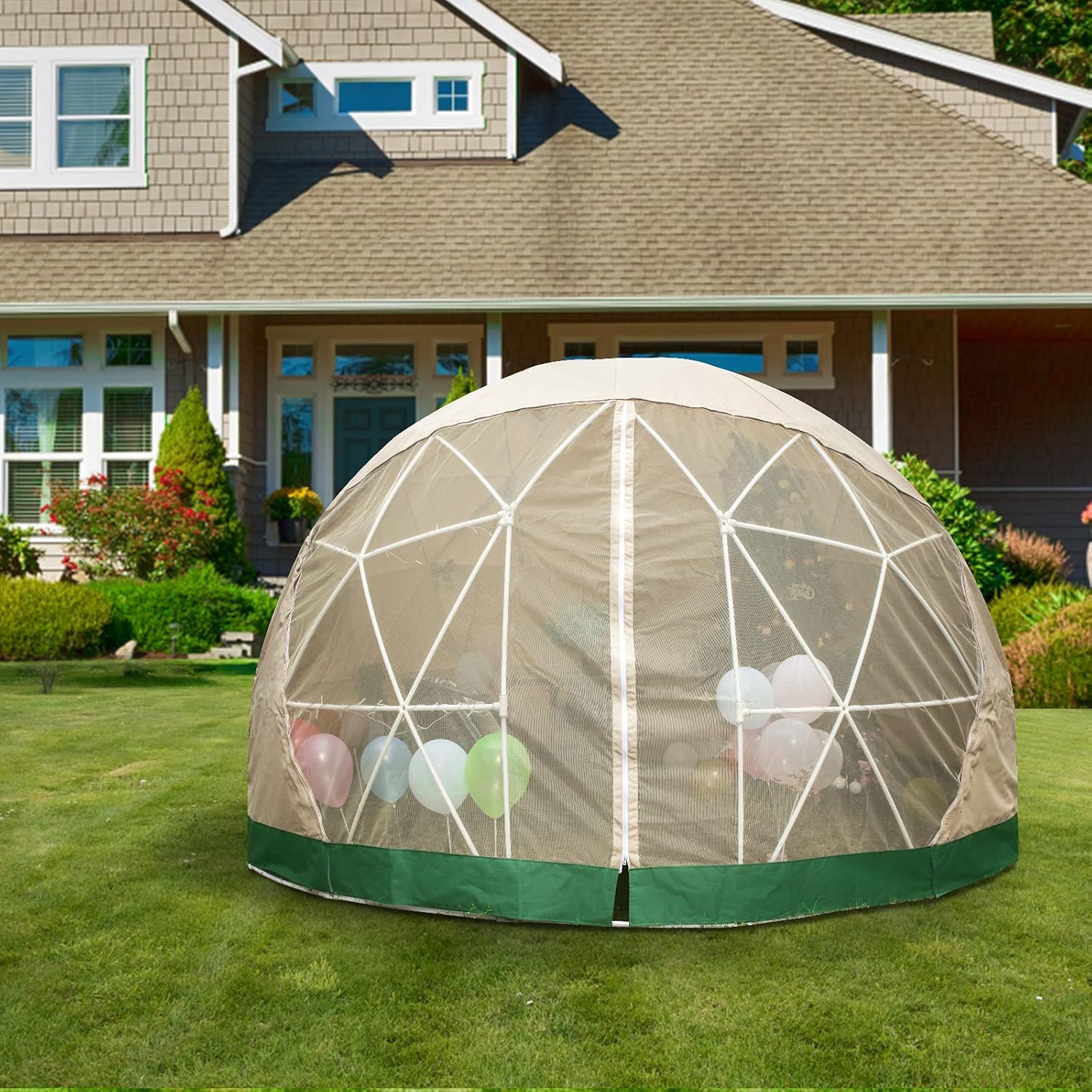 VEVOR Garden Igloo, 12 x 7ft Igloo Tent Dome, Polyester