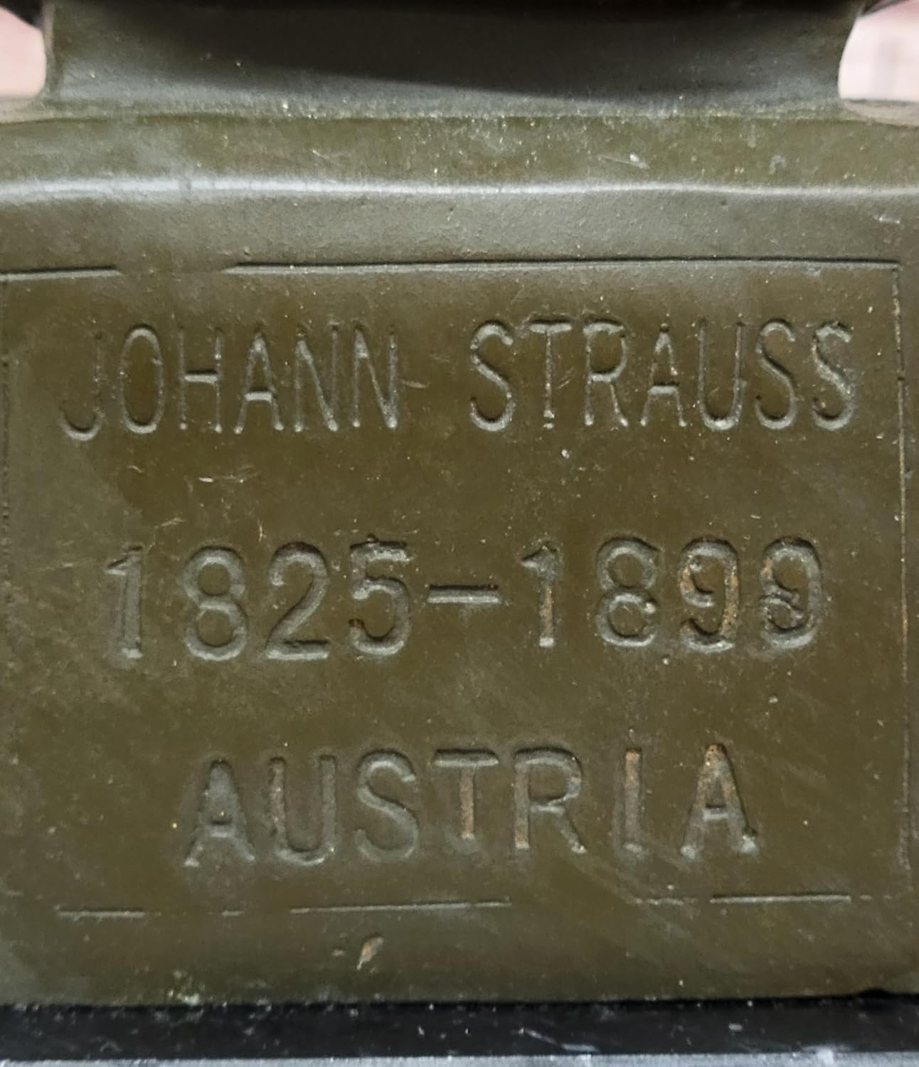 Hand Cast Bronze Sculpture Statue of Austrian Composer Johann Strauss Bust Art Figurine Decor Artwork Statue by Finery Bronze