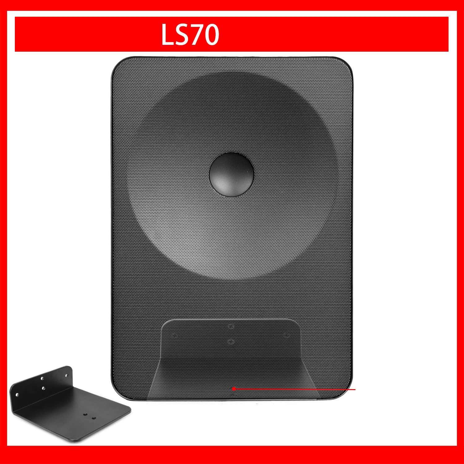 Supporto da parete compatibile con Samsung LS70 LS70, supporto in metallo, accessorio (nero), 1 pezzo