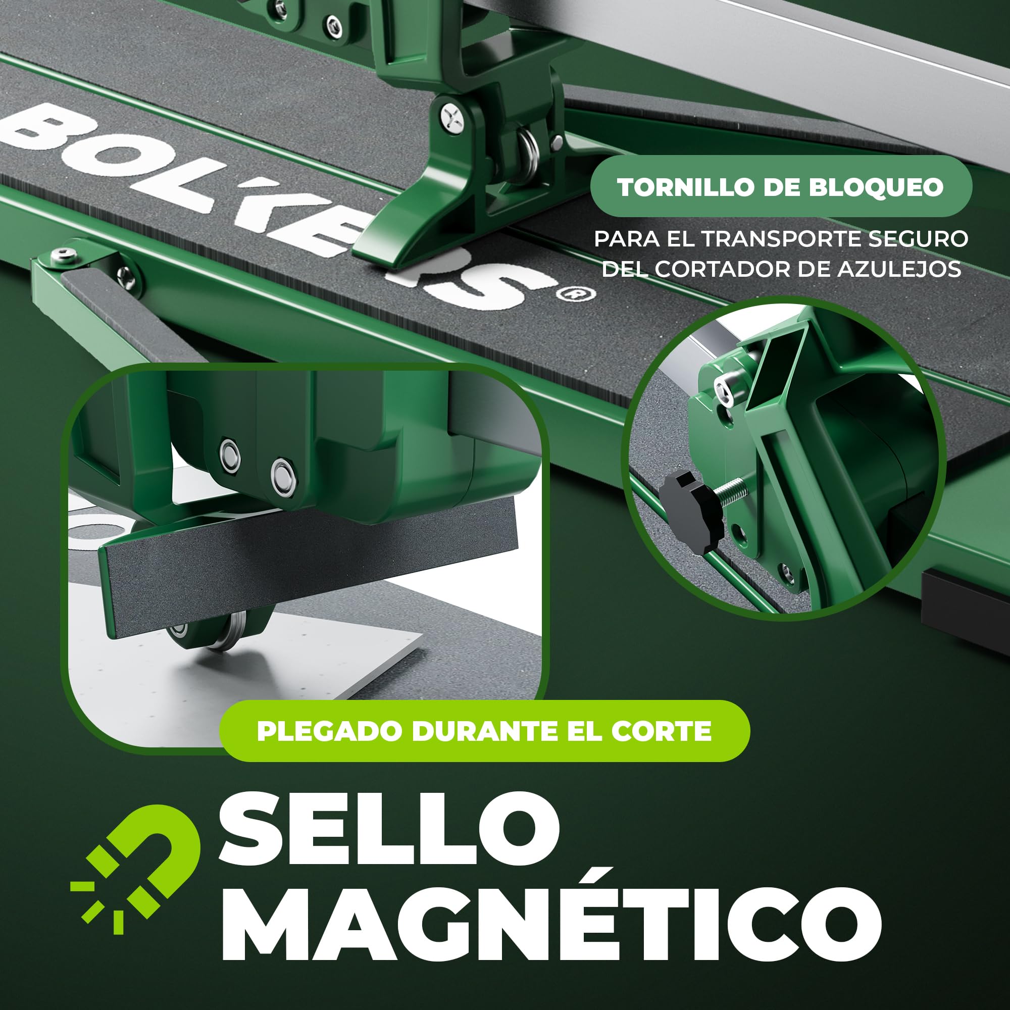 ProCut S 600 cortadora de azulejos - corta azulejos 600mm de longitud de corte - precisión con la rueda de corte de carburo de tungsteno con rodamiento de bolas - con sello magnético