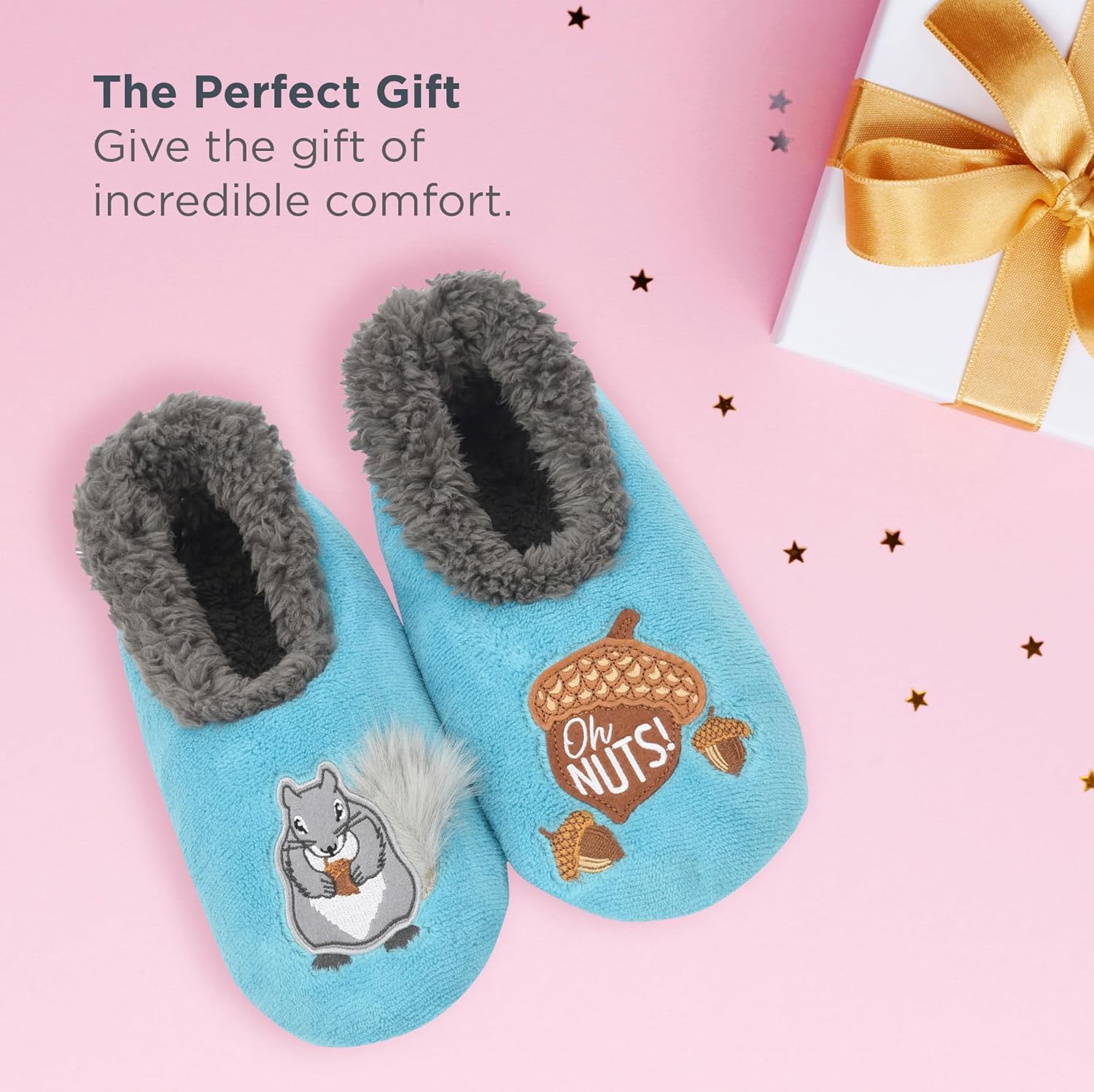 Snoozies Animal Slipper Socks for Women, Funny Animal and Fuzzy Slippers Soft Non-Slip with Sherpa Lining, Cute Slippers - Image 3
