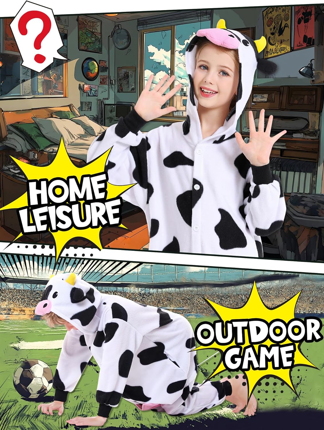 CANASOUR Unisex Halloween Kids Animal Onesie For Girls Anime Cosplay Costume Party Cosplay Pajamas